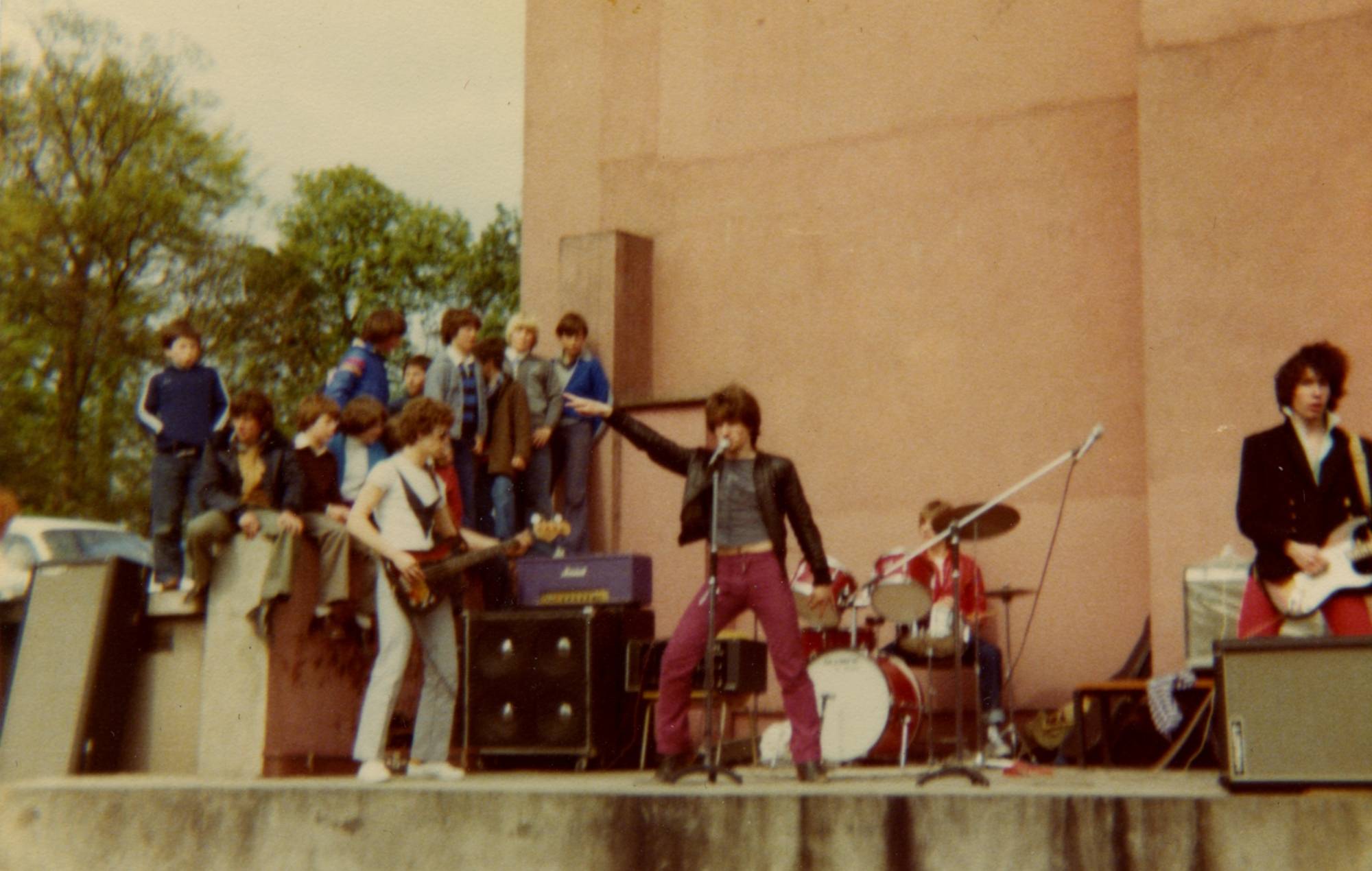 U2 performing at Mount Temple in 1977. Credit: Press/supplied