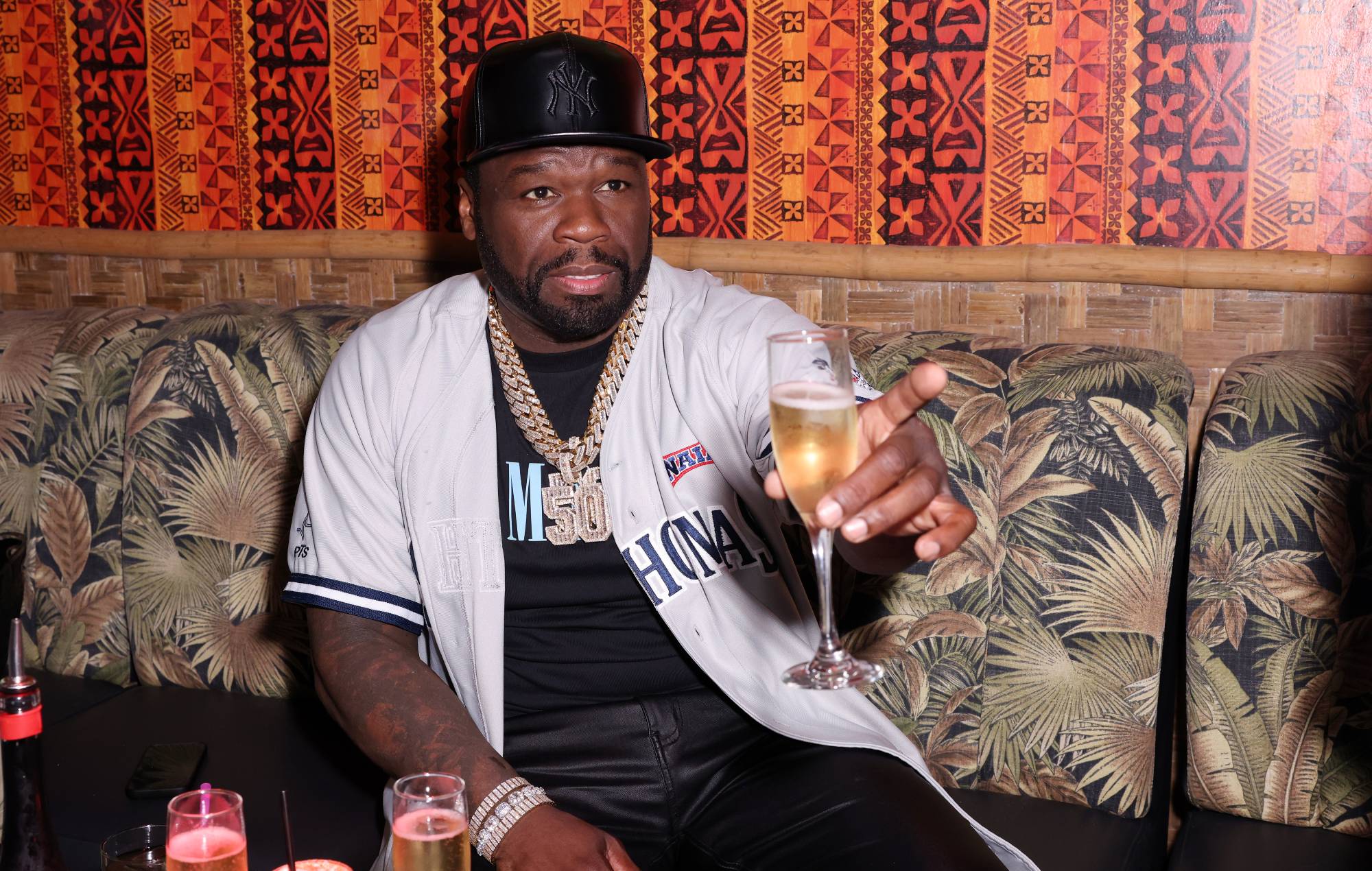 50 Cent is seen visiting Dead Flamingo Bar & Lounge on June 8, 2024 in Miami, Florida. (Photo by Alexander Tamargo/Getty Images)