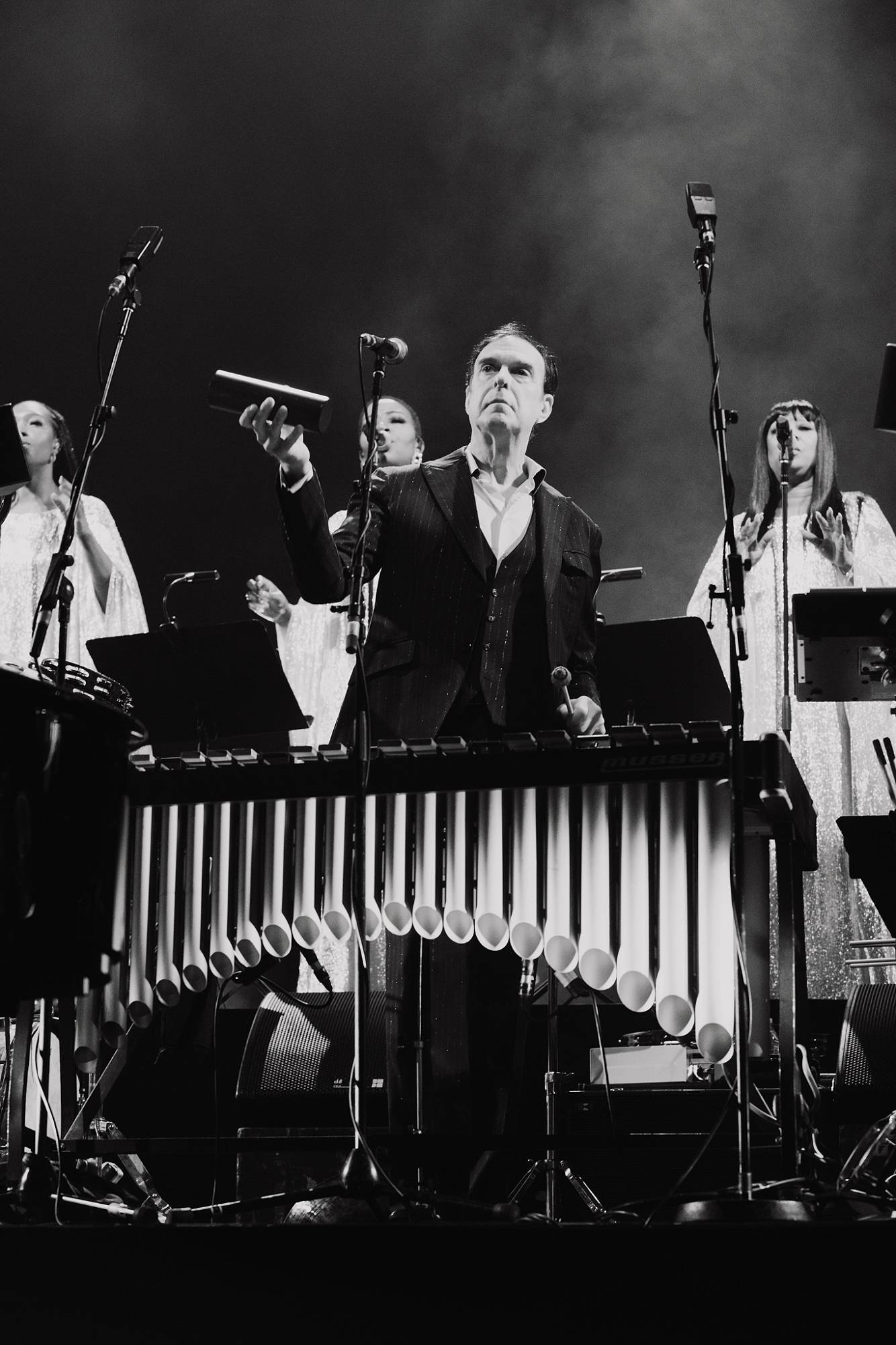 Jim Sclavunos on stage with The Bad Seeds. Credit: Megan Cullen