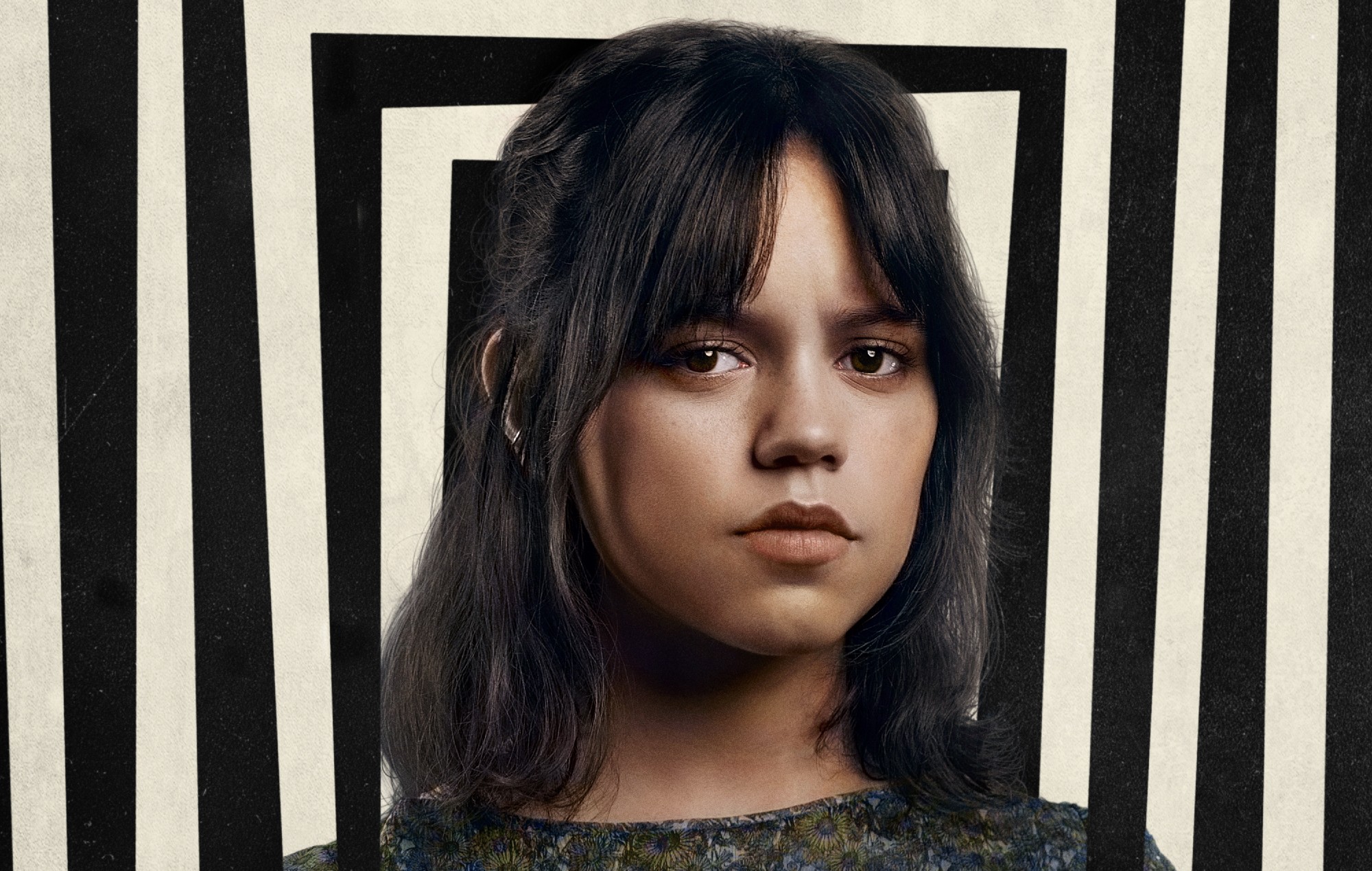 Jenna Ortega in 'Beetlejuice Beetlejuice' character poster.