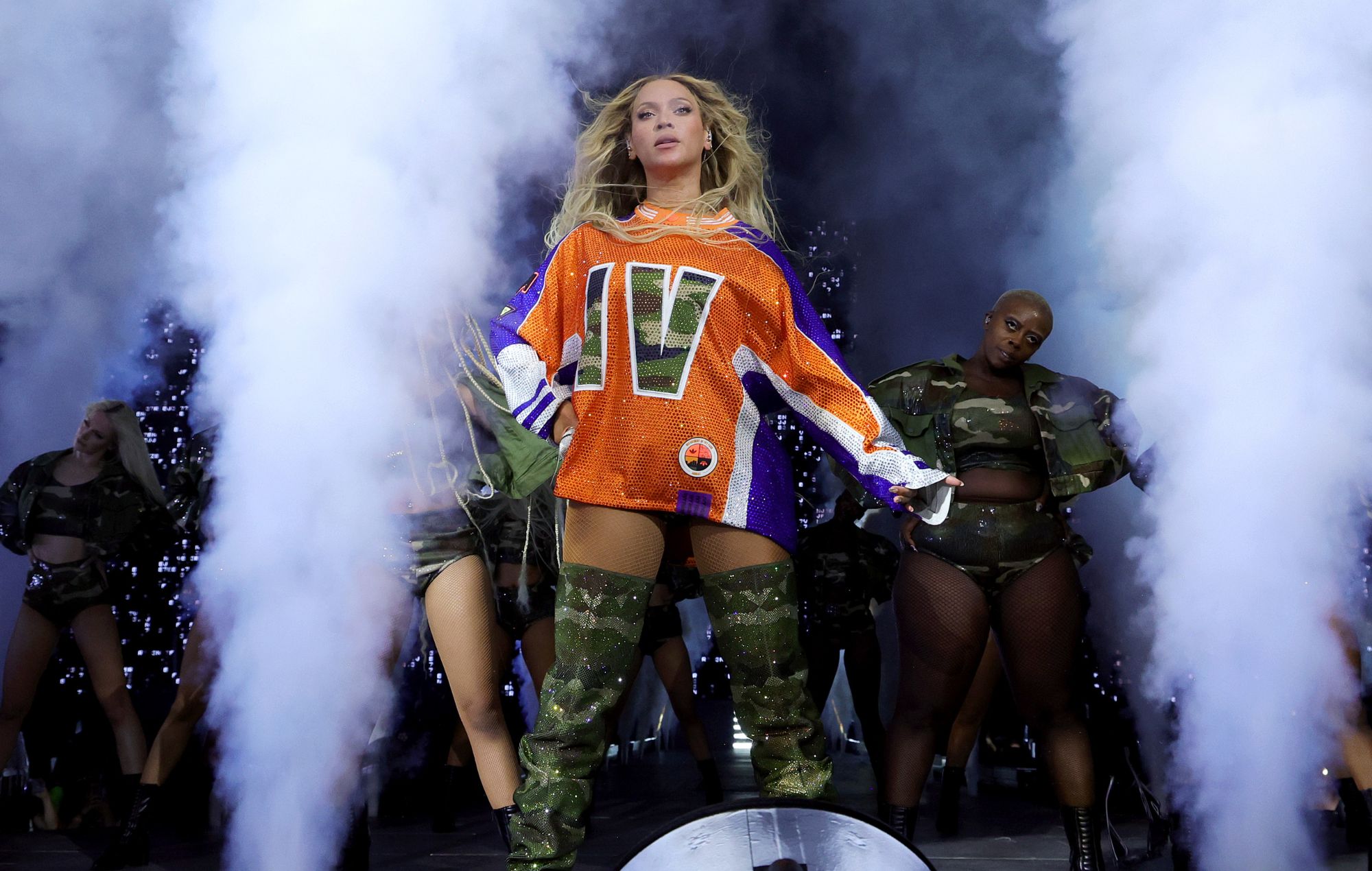 Beyoncé accepts the Innovator Award onstage during the 2024 iHeartRadio Music Awards