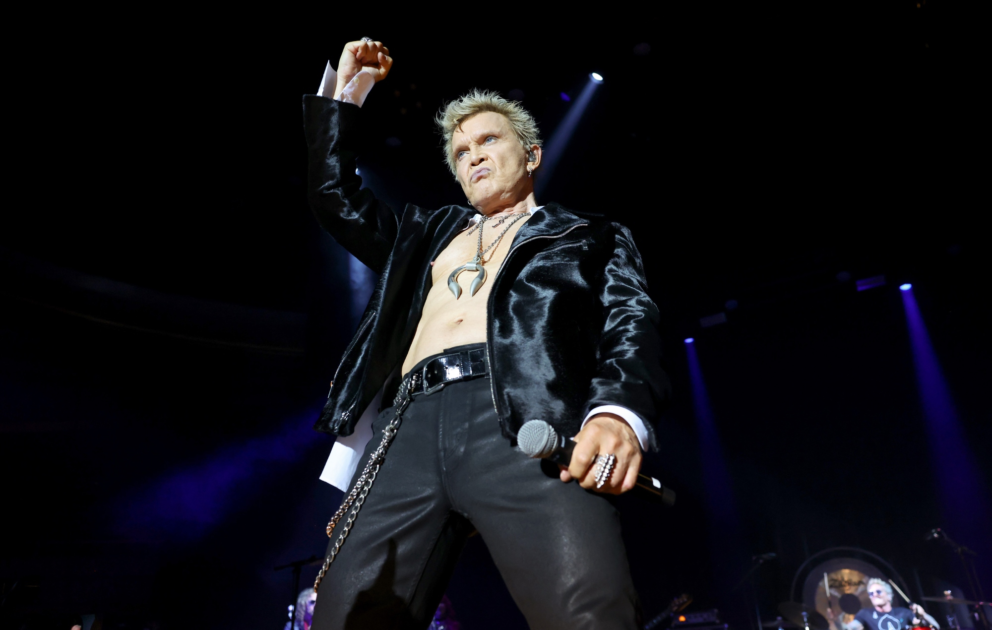 Billy Idol performing live on stage