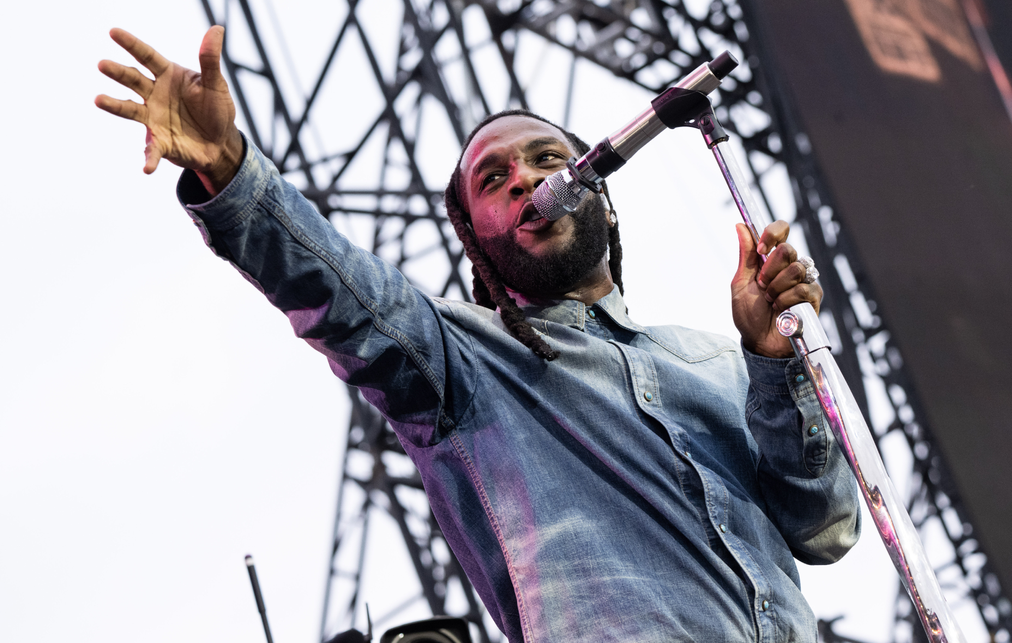 Burna Boy performing live on stage