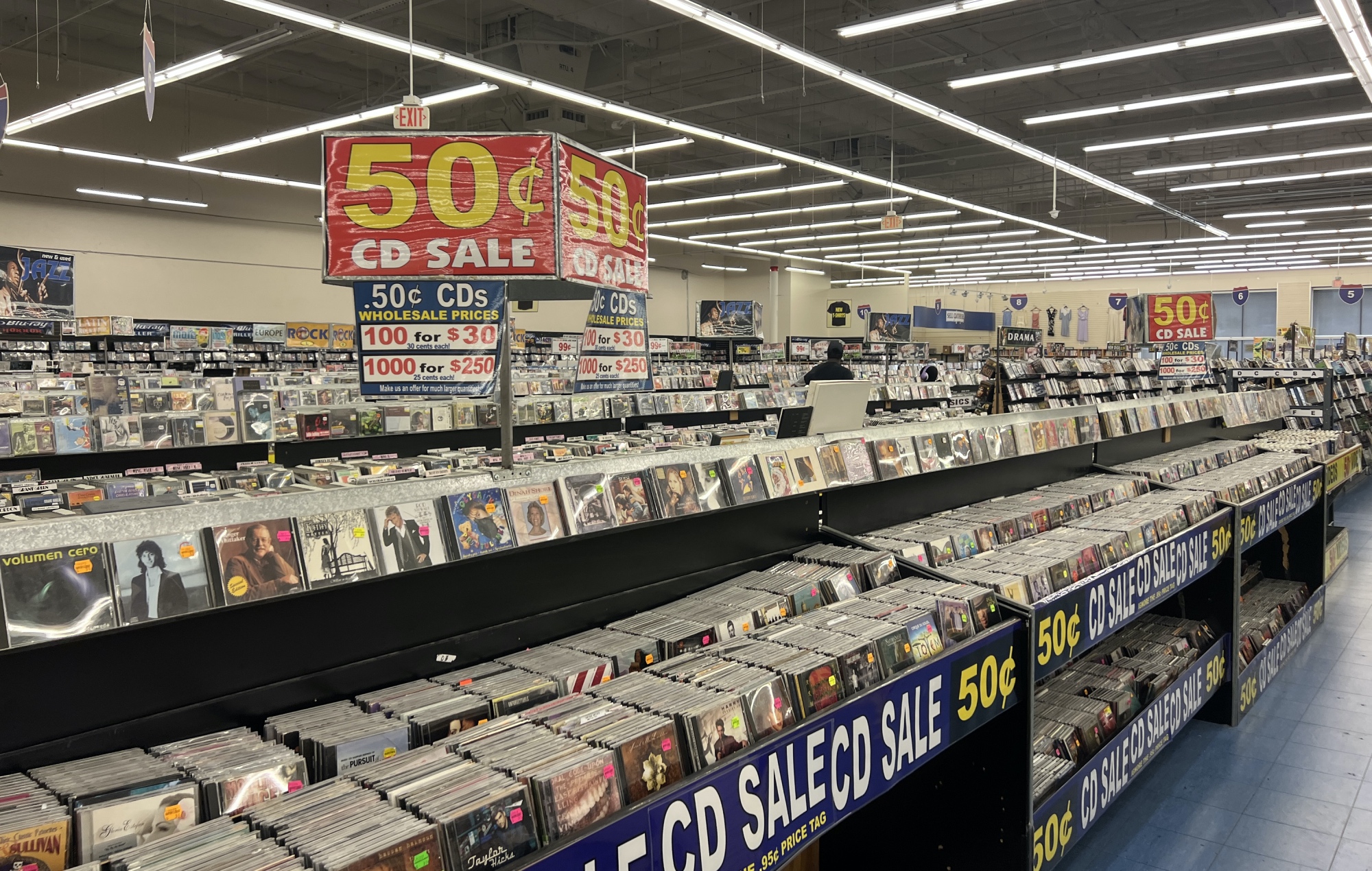 CD store, photo by Smith Collection/Gado/Getty