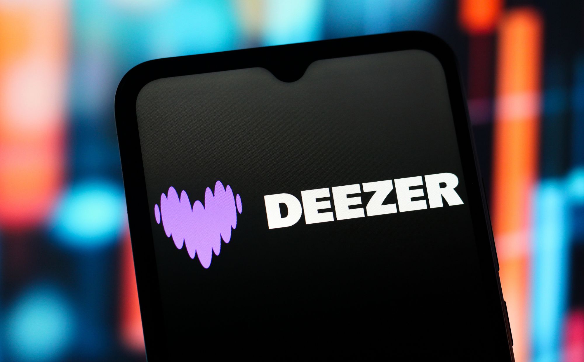 Deezer logo. Credit - Thomas Fuller/SOPA Images/LightRocket via Getty Images