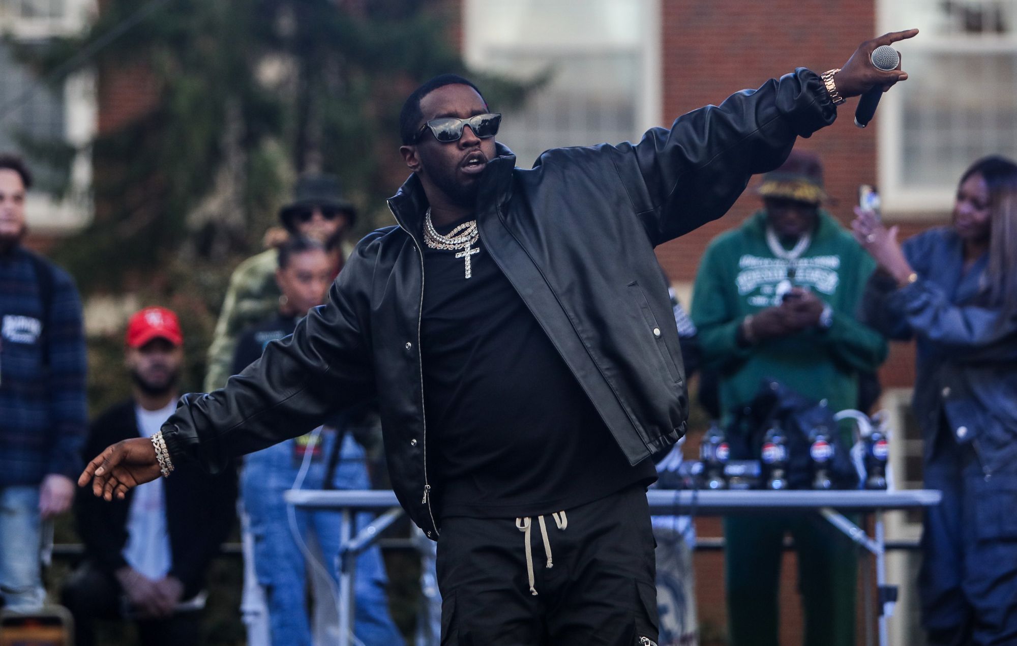 Sean "Diddy" Combs performs at Howard University's Yardfest on October 20, 2023