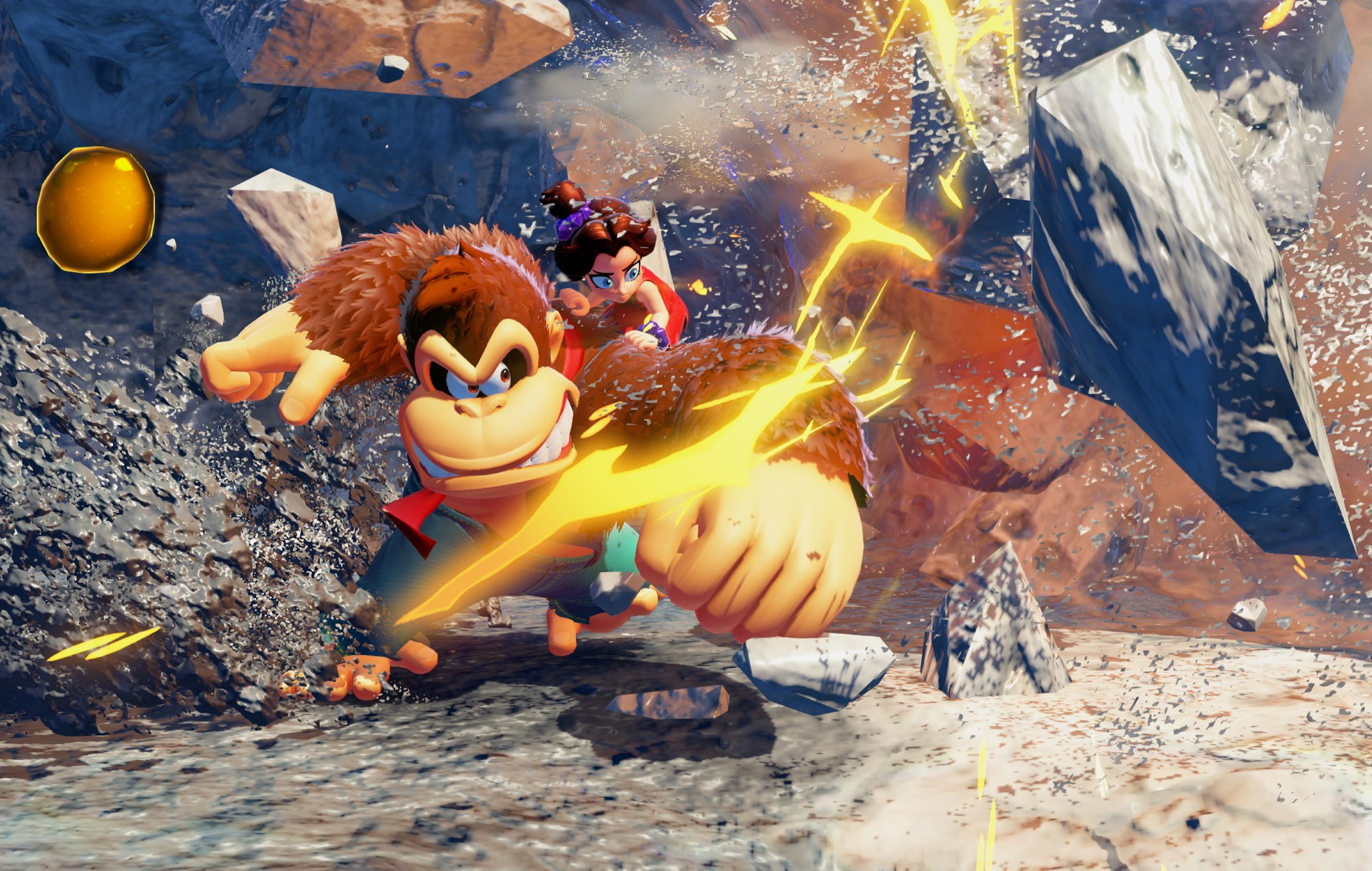 Donkey Kong and Pauline in Bananza