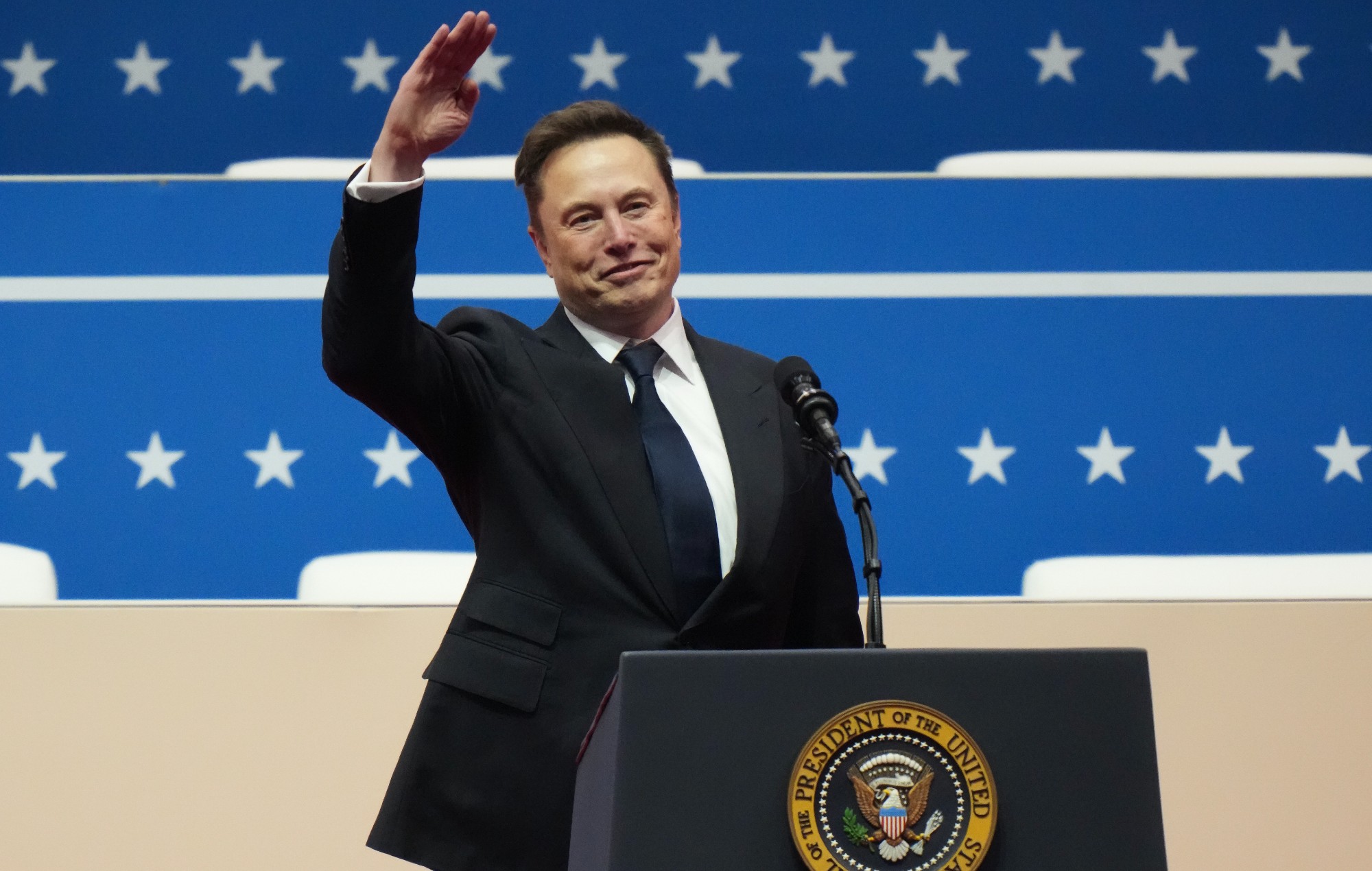 Elon Musk at Donald Trump's inauguration.