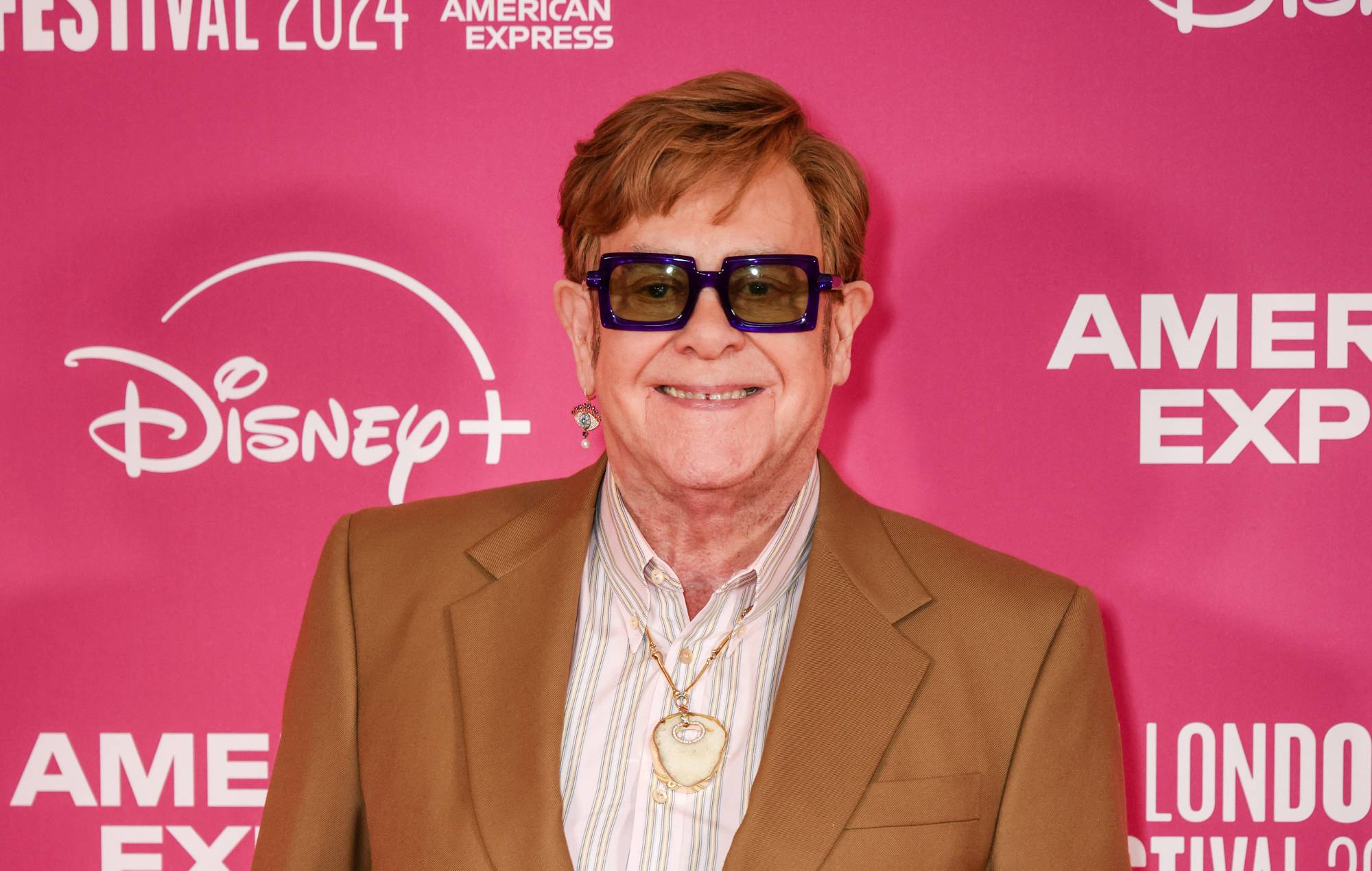 Elton John attends the Elton John: Never Too Late European debut as part of the London Film Festival at Southbank Centre - Royal Festival Hall on October 10, 2024 in London, England. (Photo by Tim P. Whitby/Getty Images for Disney)