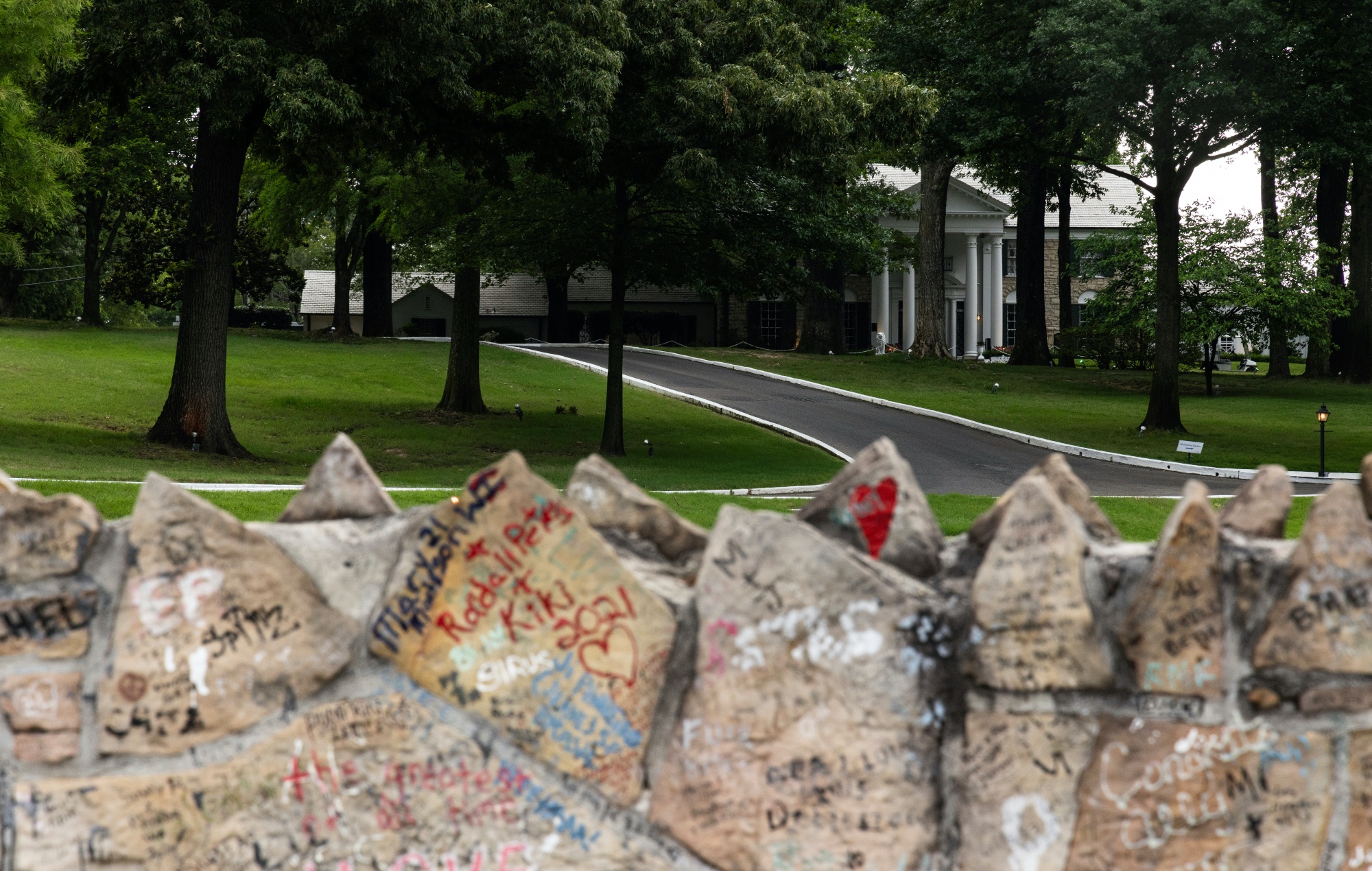 the Graceland estate in Memphis, Tennessee, photo by Brad Vest/Getty