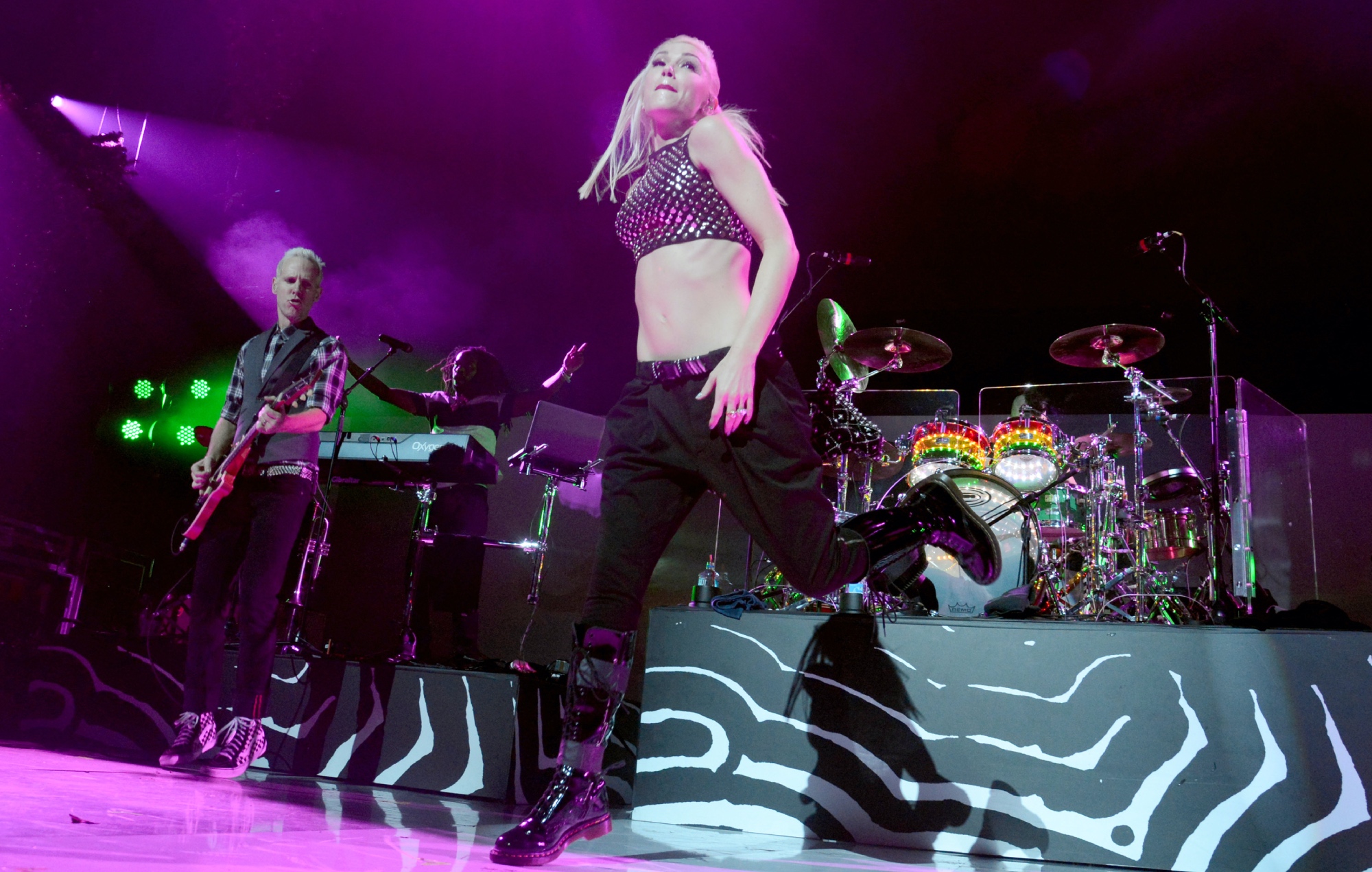 Gwen Stefani performing live on stage with No Doubt