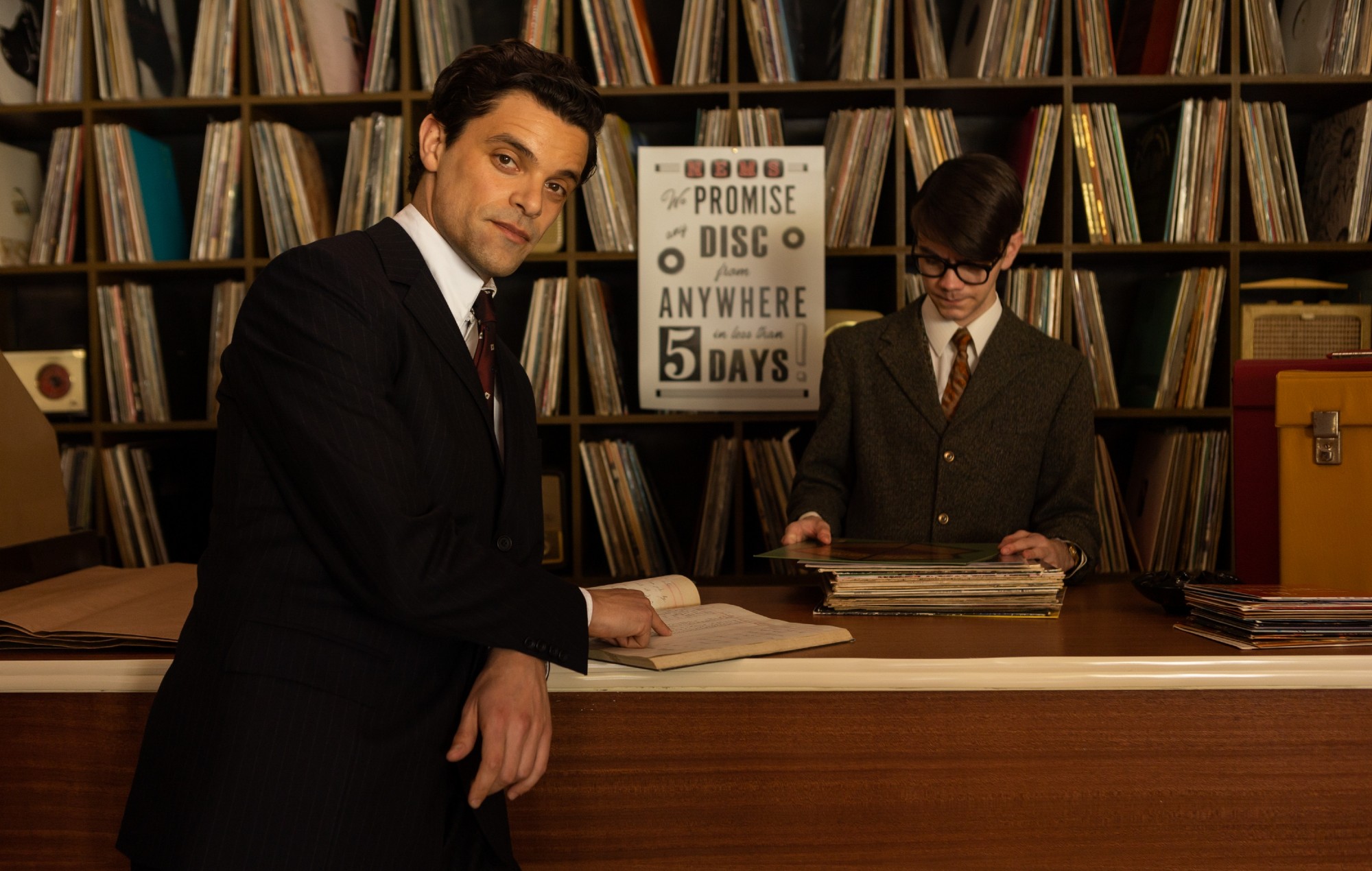 Jacob Fortune-Lloyd as Brian Epstein in 'Midas Man'.