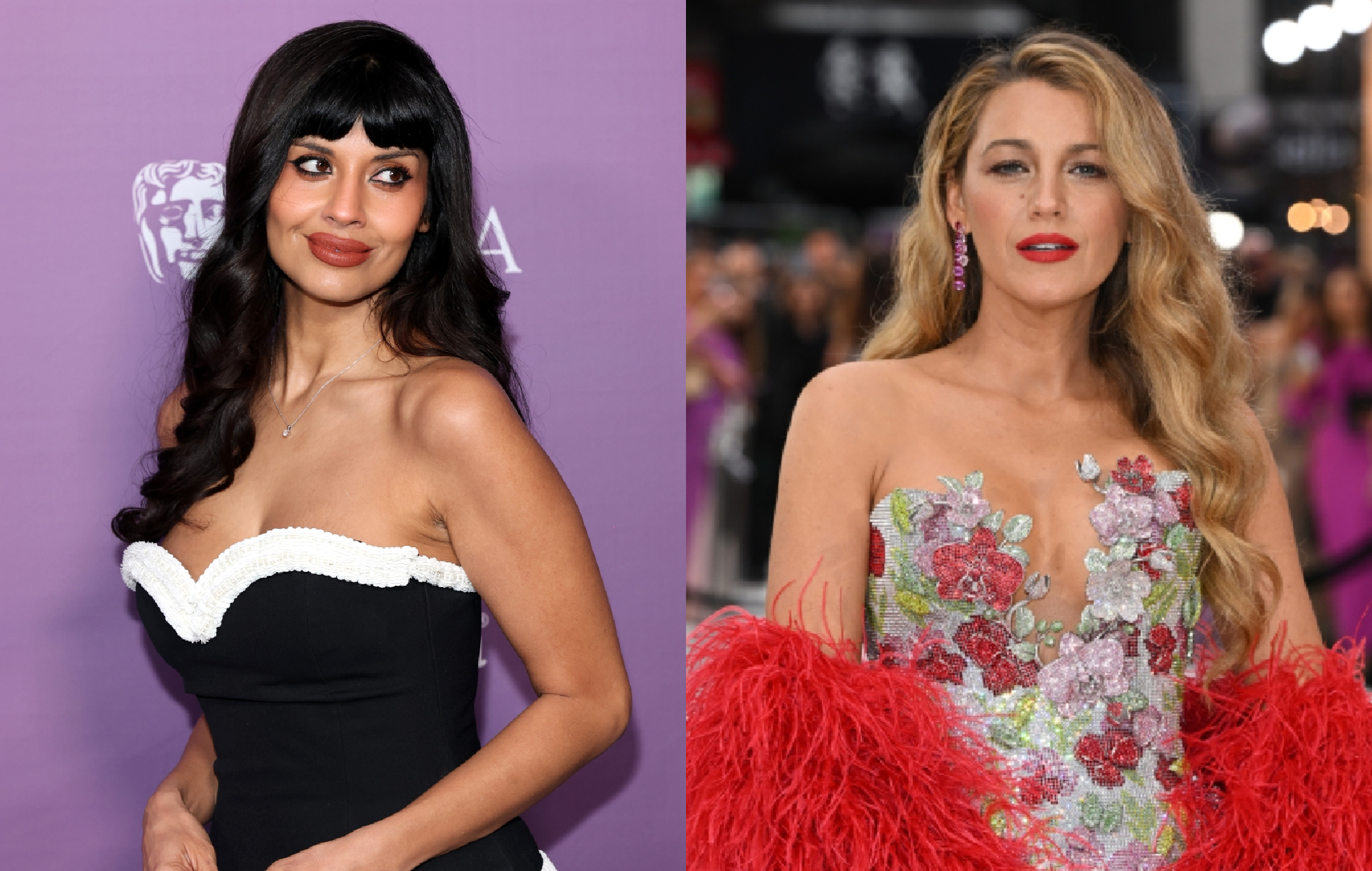Jameela Jamil and Blake Lively composite image