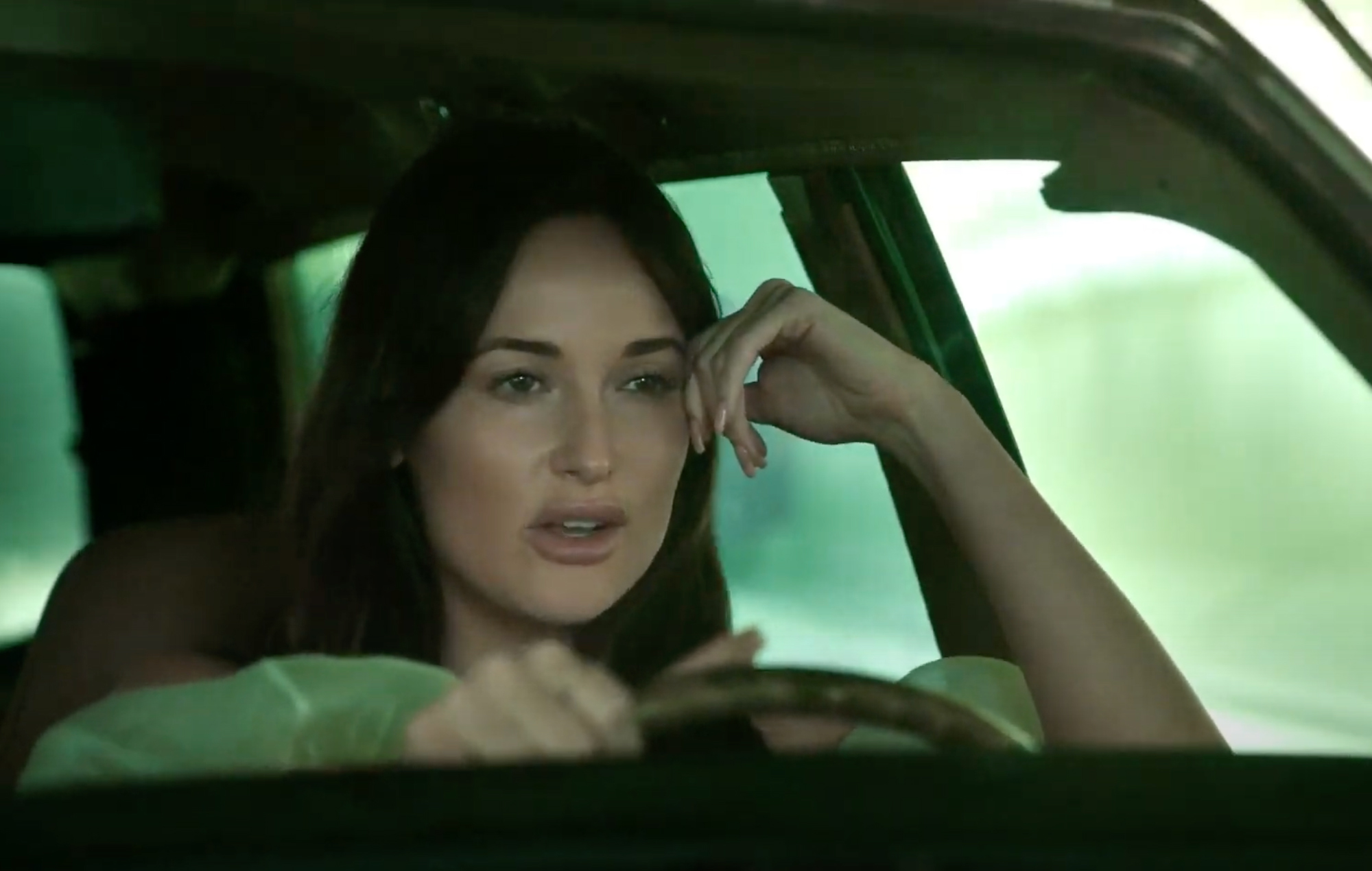 Kasey Musgraves in the film clip for 'justified'. Source YouTube