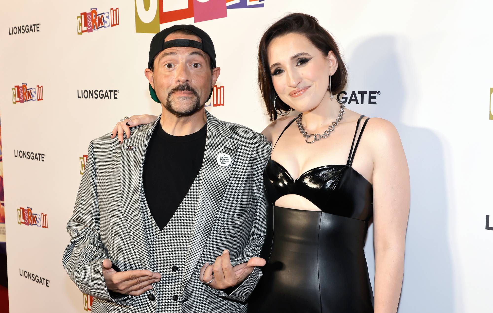 Kevin Smith and Harley Quinn Smith attend the Los Angeles Premiere of Lionsgate's "Clerks III" at TCL Chinese Theatre on August 24, 2022 in Hollywood, California. (Photo by Kevin Winter/GA/The Hollywood Reporter via Getty Images)