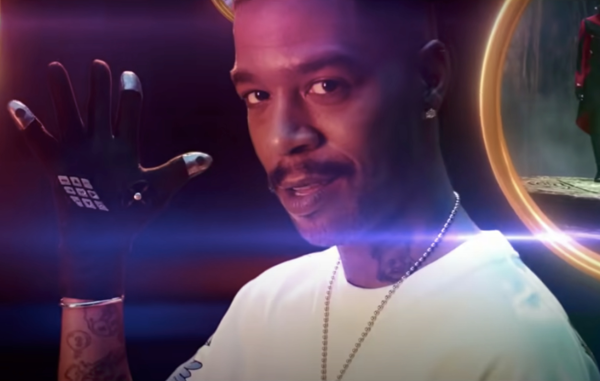 a still of Kid Cudi in the official 'Stars In The Sky' video