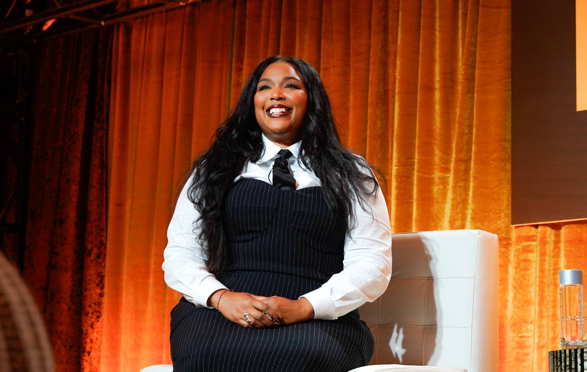 Lizzo on her music career, the future of her popular shapewear brand, YITTY at the Fortune's Most Powerful Women Summit 2024 at Ritz Carlton on October 14, 2024 in Laguna Niguel, California. (Photo by Presley Ann/Getty Images for Fortune's Most Powerful Women Summit)