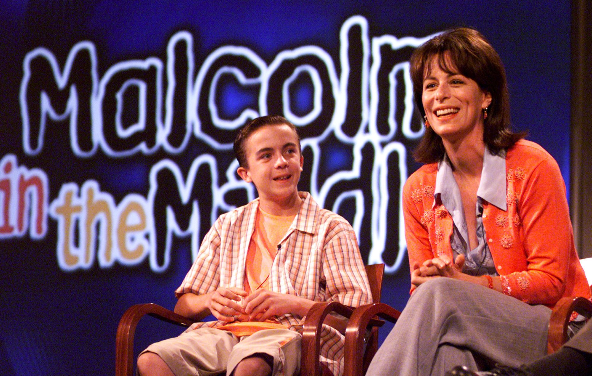 Frankie Muniz and Jane Kaczmarek of 'Malcolm In The Middle' in 2000 