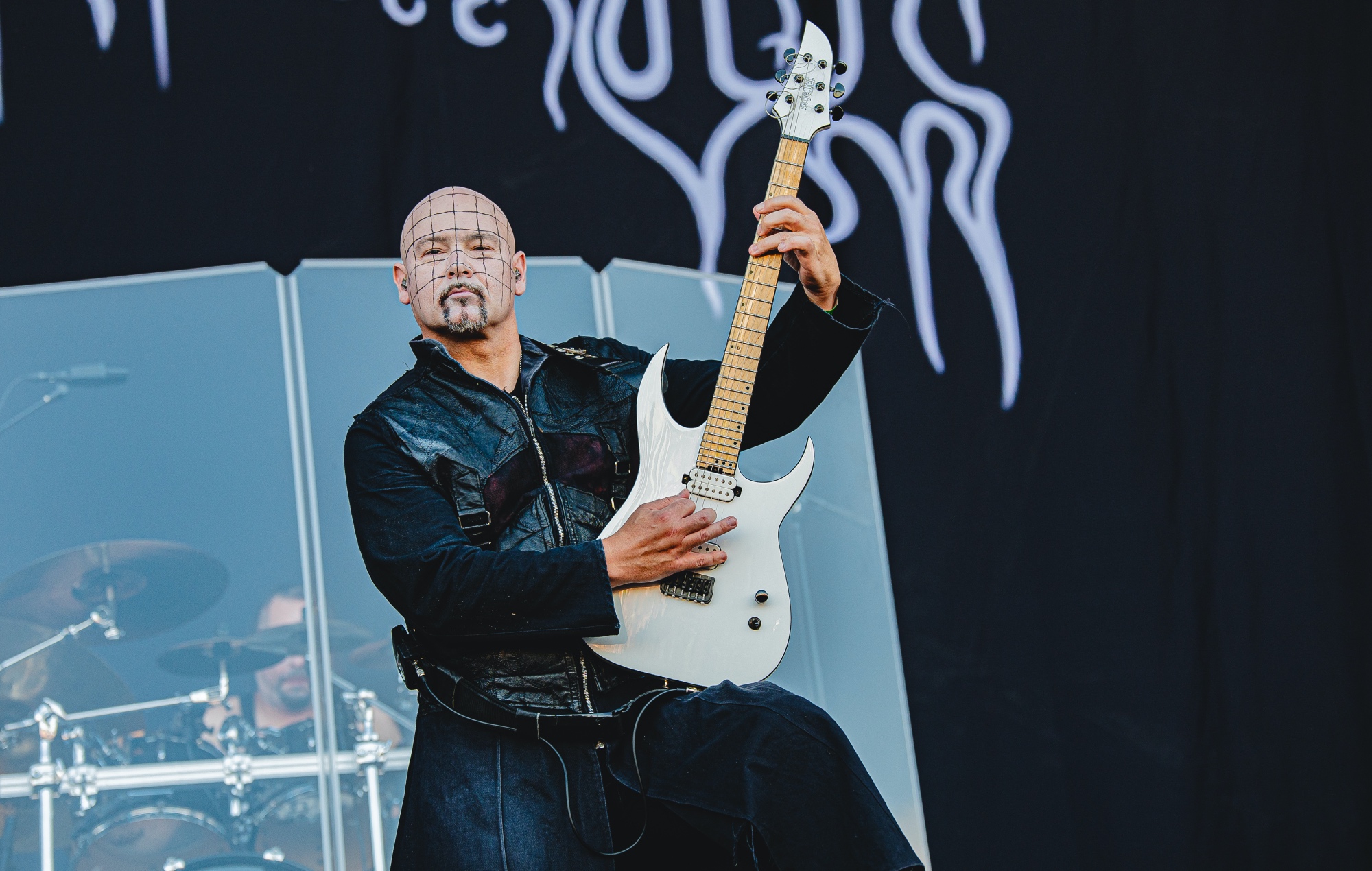 Marek "Ashok" Šmerda performing live on stage with Cradle Of Filth, photo by Venla Shalin/Redferns/Getty