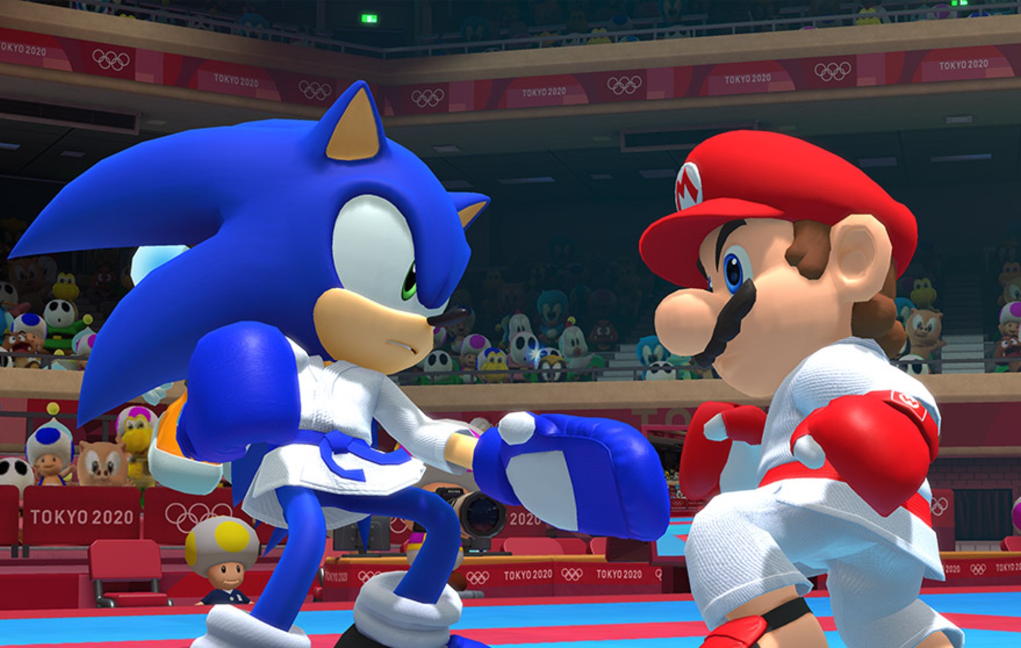 Mario and Sonic in 'Mario & Sonic At The Olympic Games Tokyo 2020'.