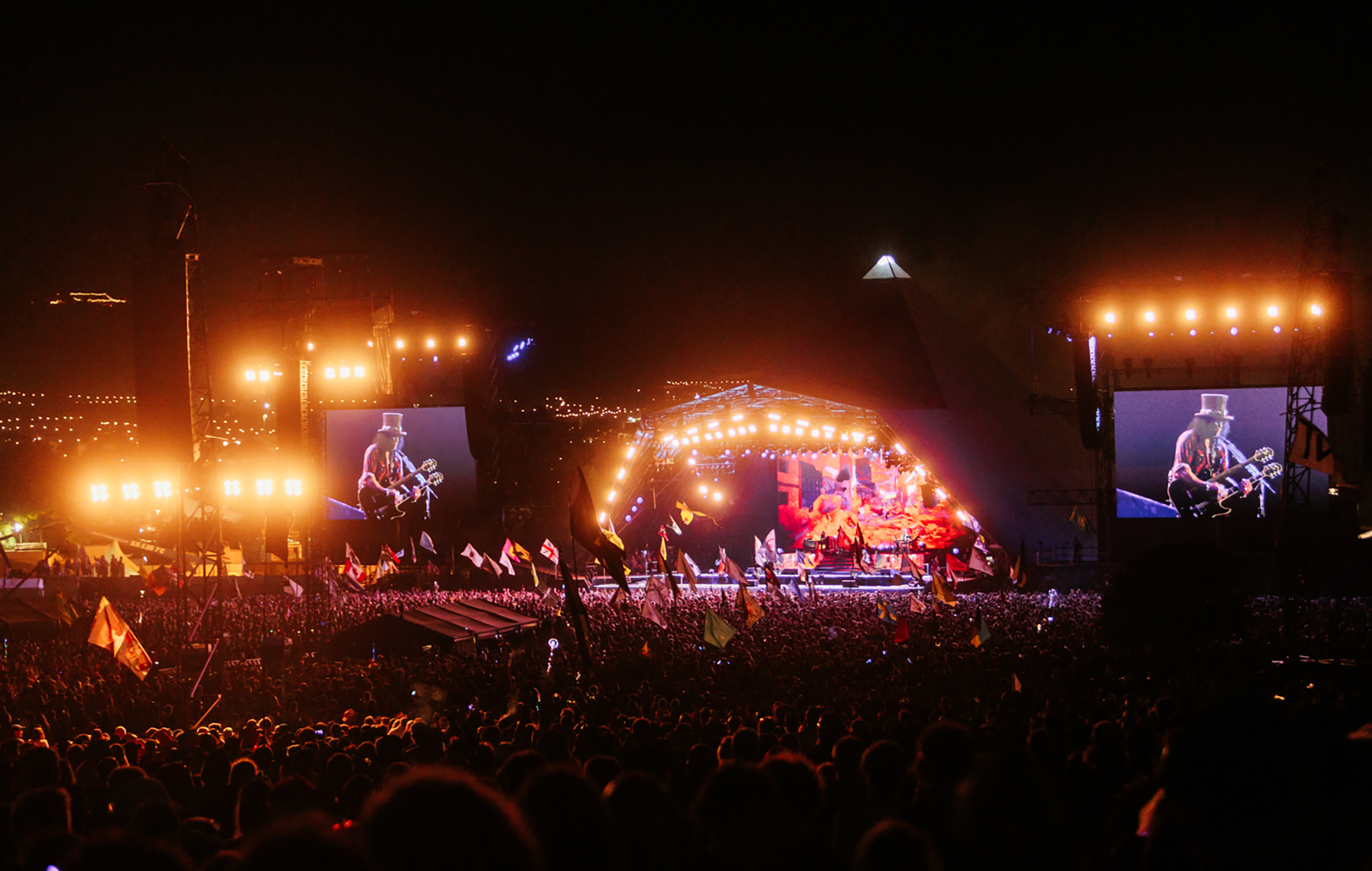 The crowd for Guns N’ Roses at Glastonbury 2023, photo by Andy Ford
