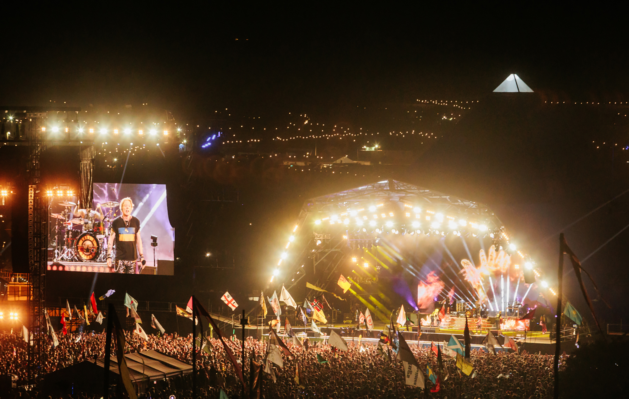 The crowd for Guns N’ Roses at Glastonbury 2023, photo by Andy Ford