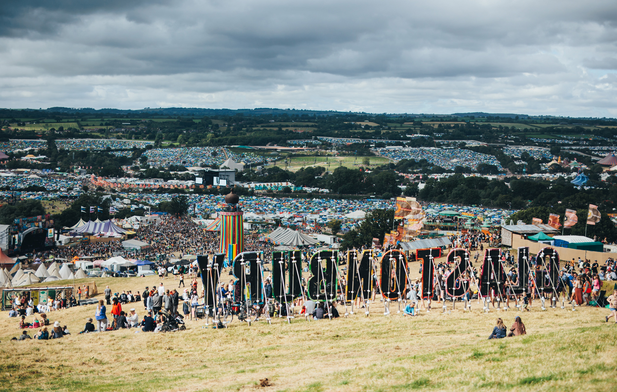 The view from The Park at Glastonbury 2024, photo by Andy Ford