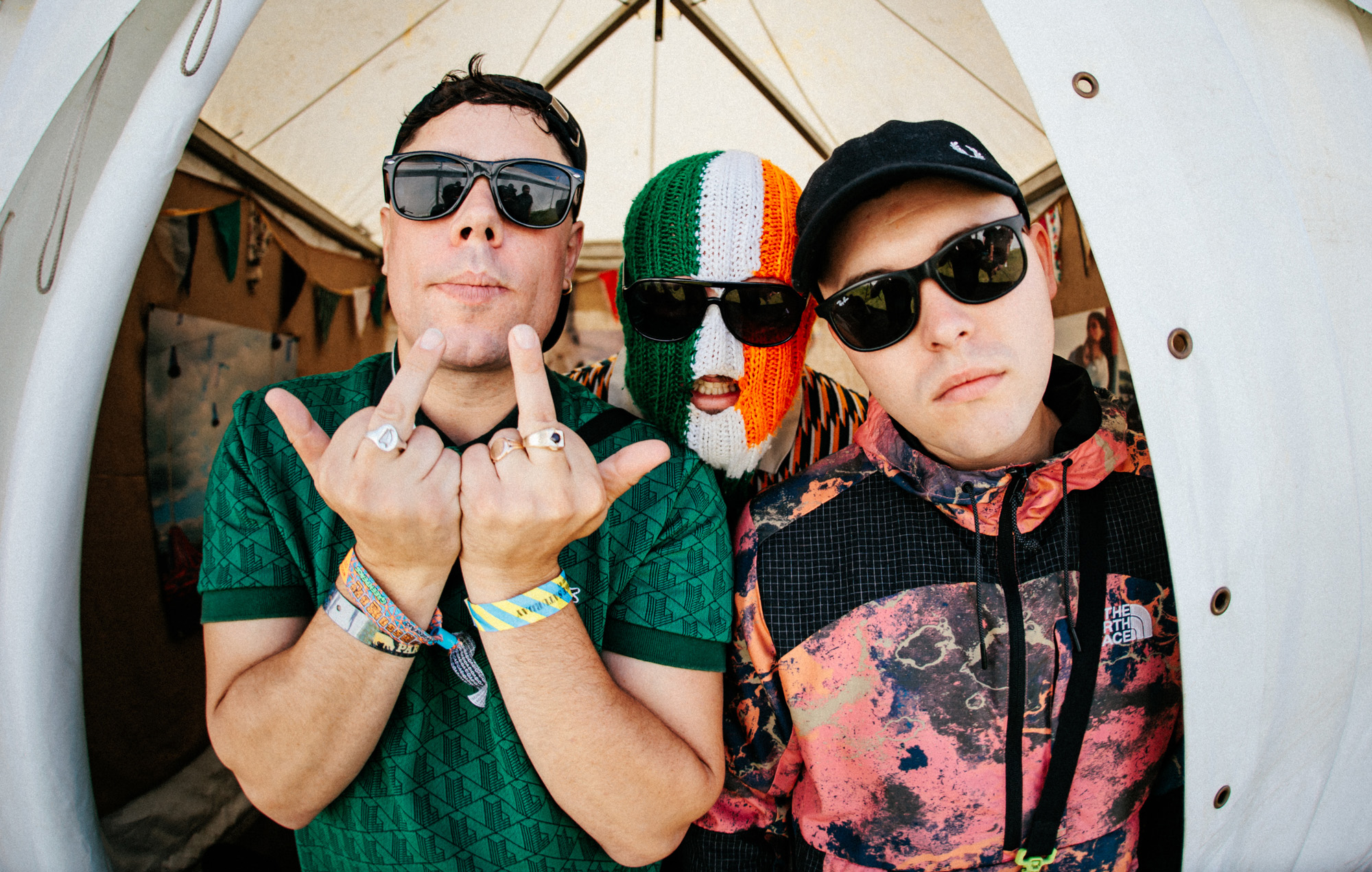 Kneecap at Glastonbury 2024, photo by Andy Ford