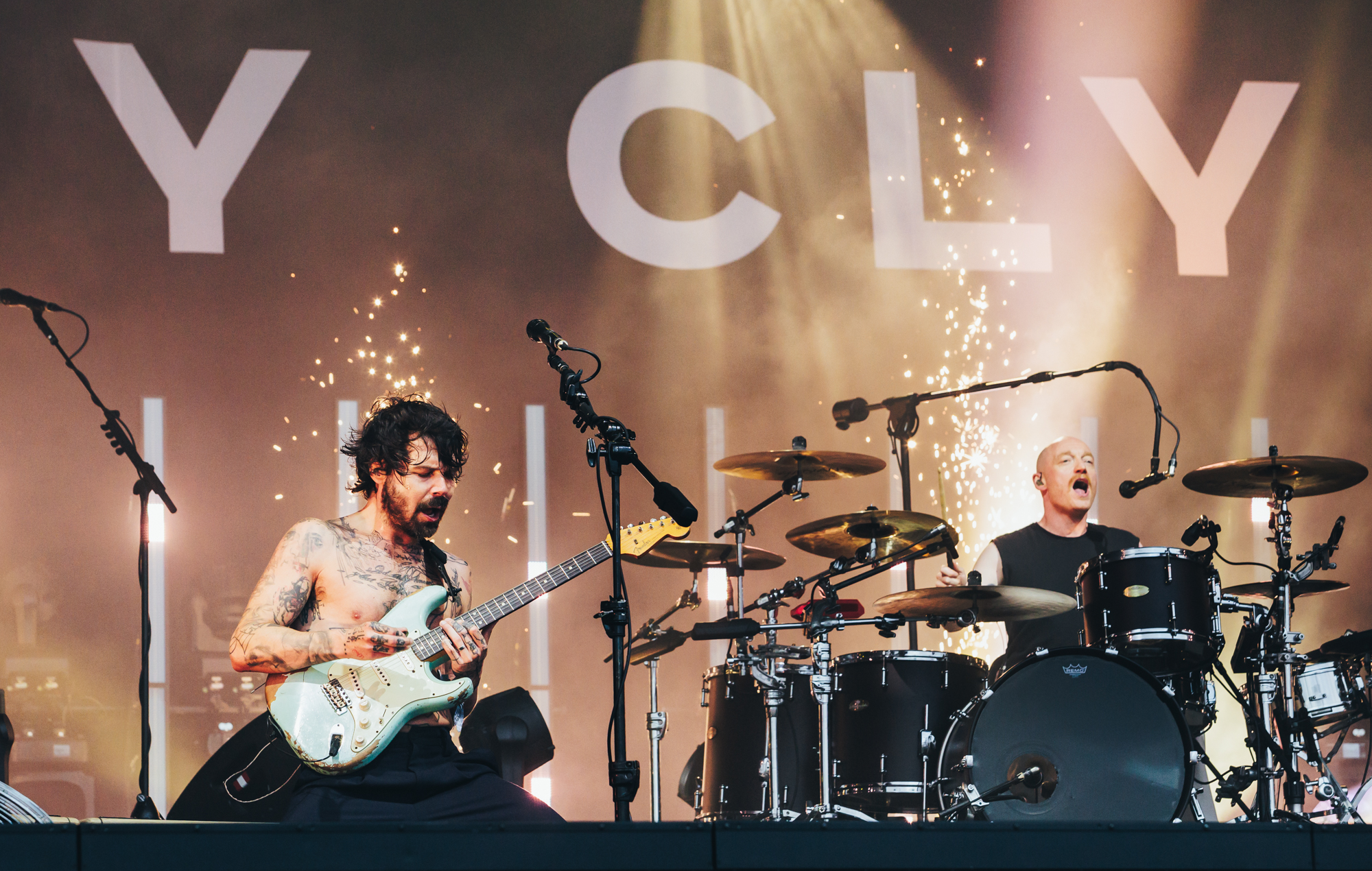 Biffy Clyro live at Glastonbury 2025, photo by Andy Ford