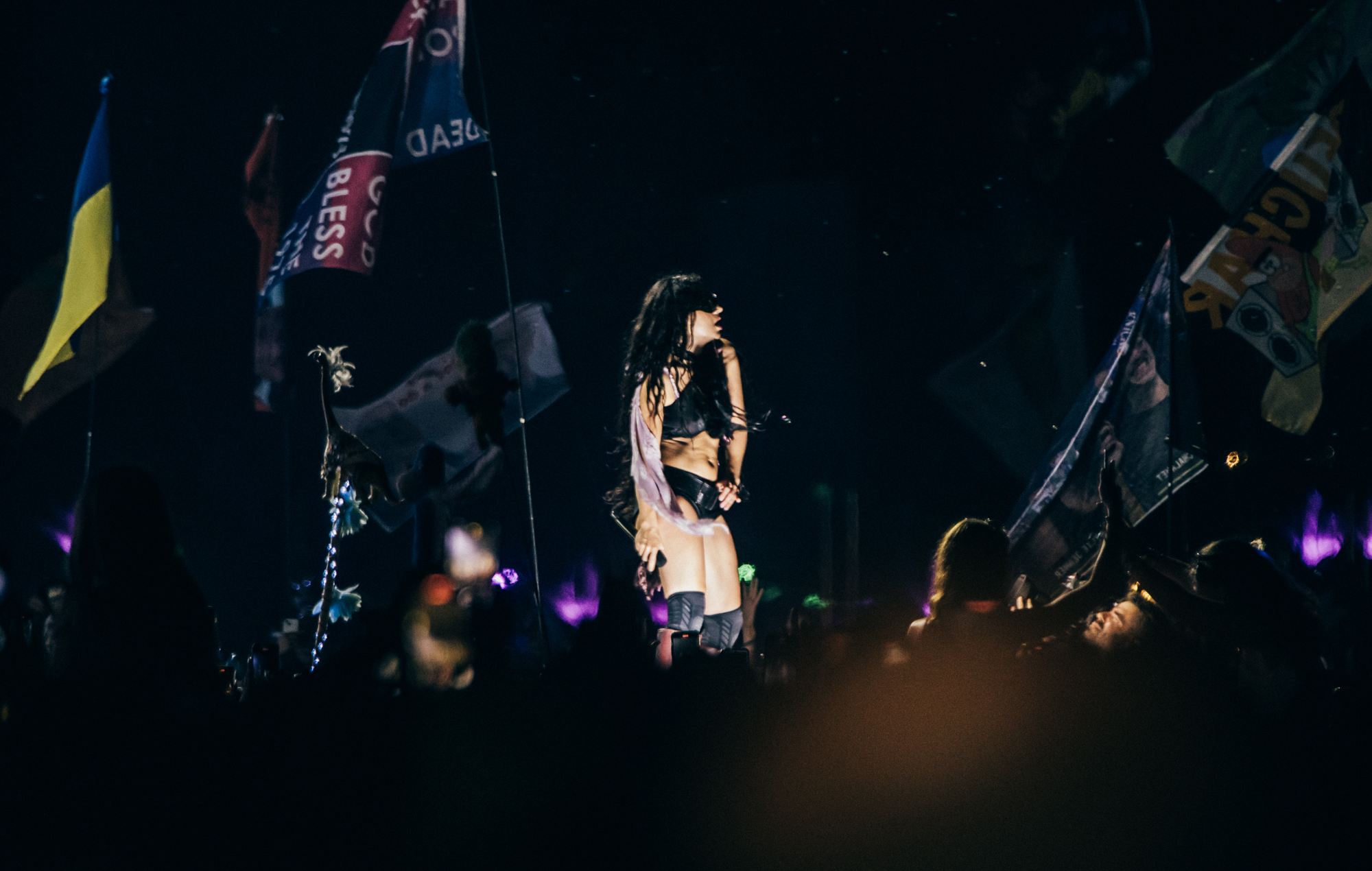 Charli XCX live at Glastonbury 2025, photo by Derek Bremner