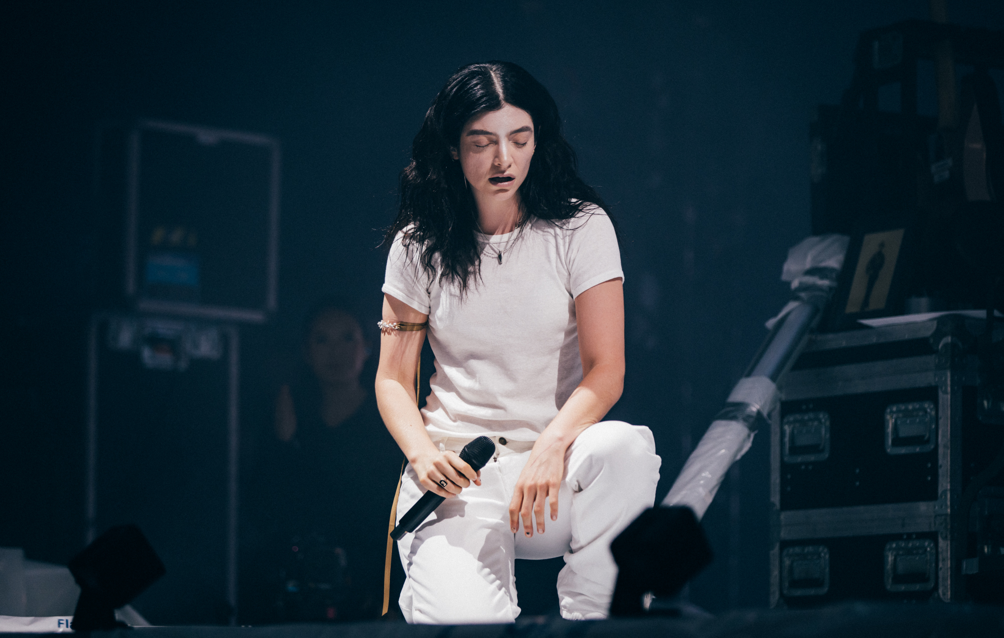 Lorde live at Glastonbury 2025. Credit: Derek Bremner for NME