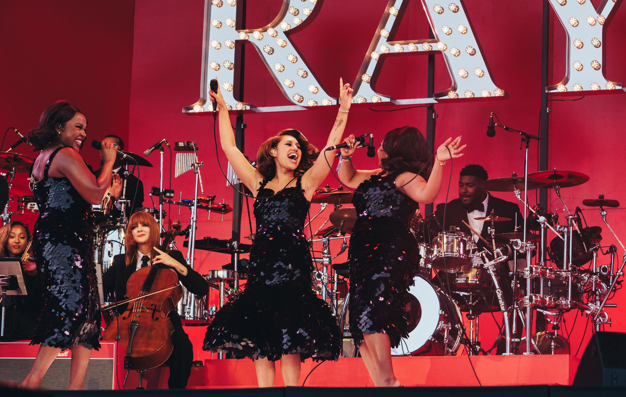 RAYE live at Glastonbury 2025, photo by Andy Ford