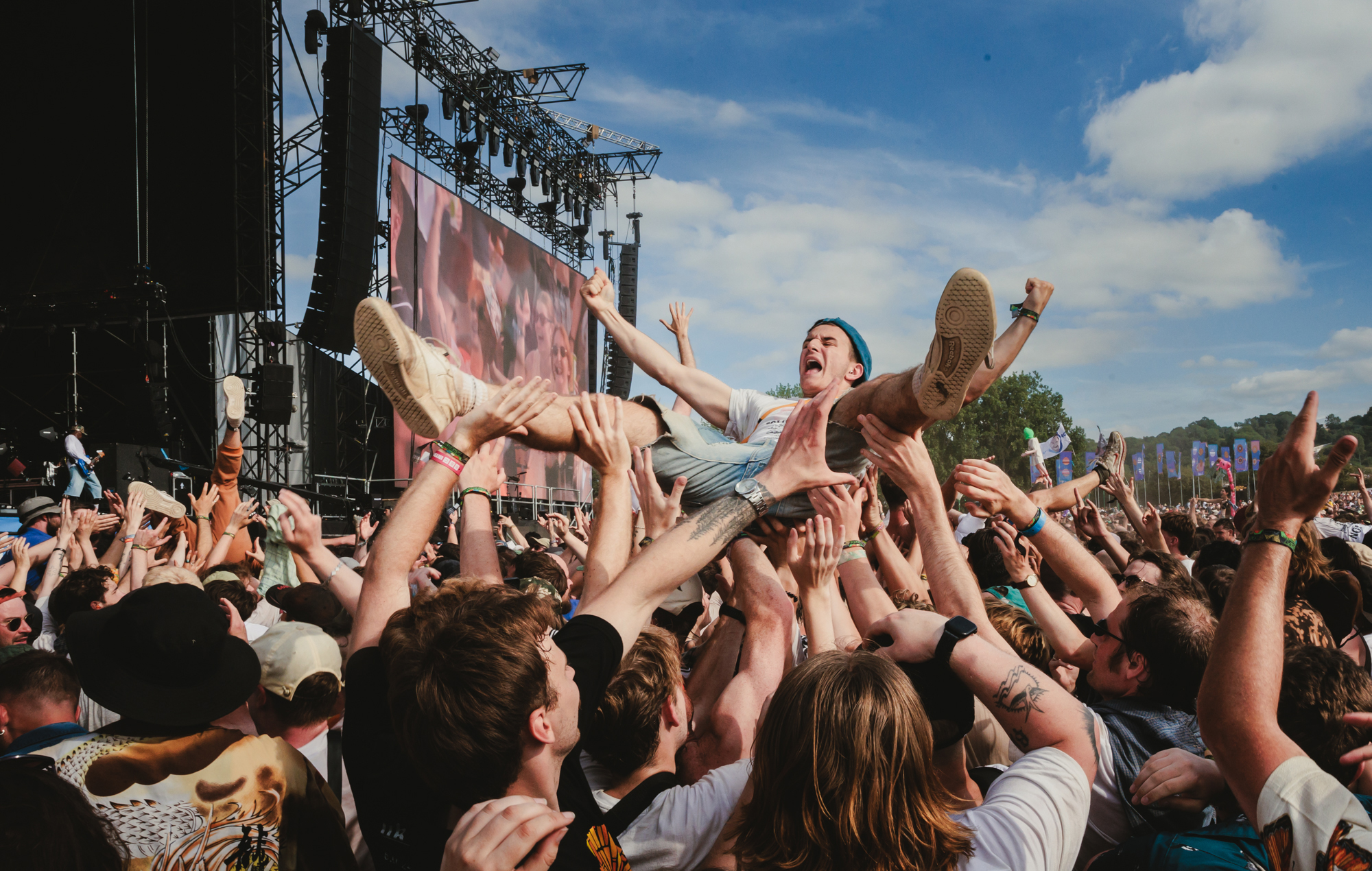 The crowd for Turnstile at Glastonbury 2025, photo by Andy Ford