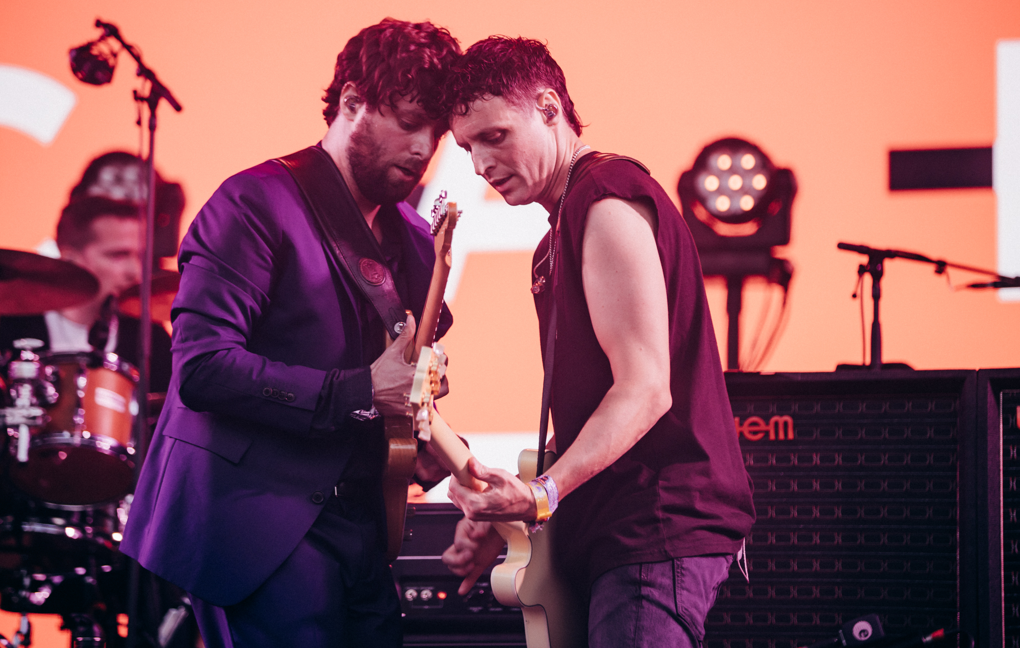 The Maccabees live at Glastonbury 2025. Credit: Derek Bremner for NME