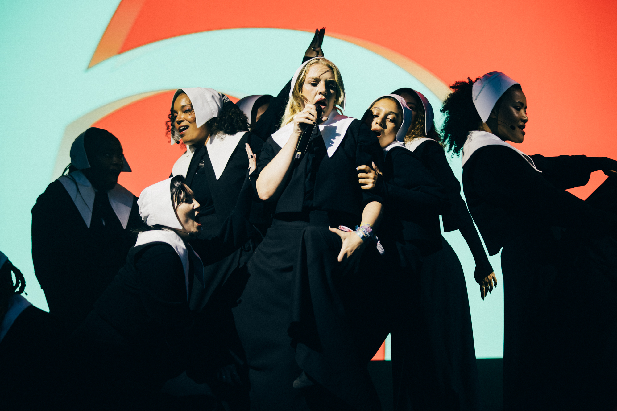 Self Esteem performs at Glastonbury 2025, photo by Derek Bremner