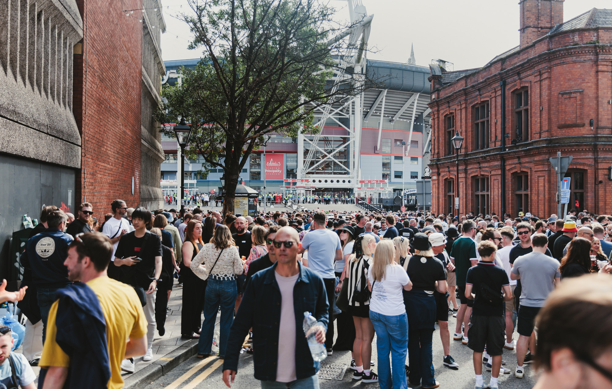 The crowd at the first stop of the Oasis Live 25 reunion tour in Cardiff, Wales on July 4, 2025. Credit: Andy Ford for NME