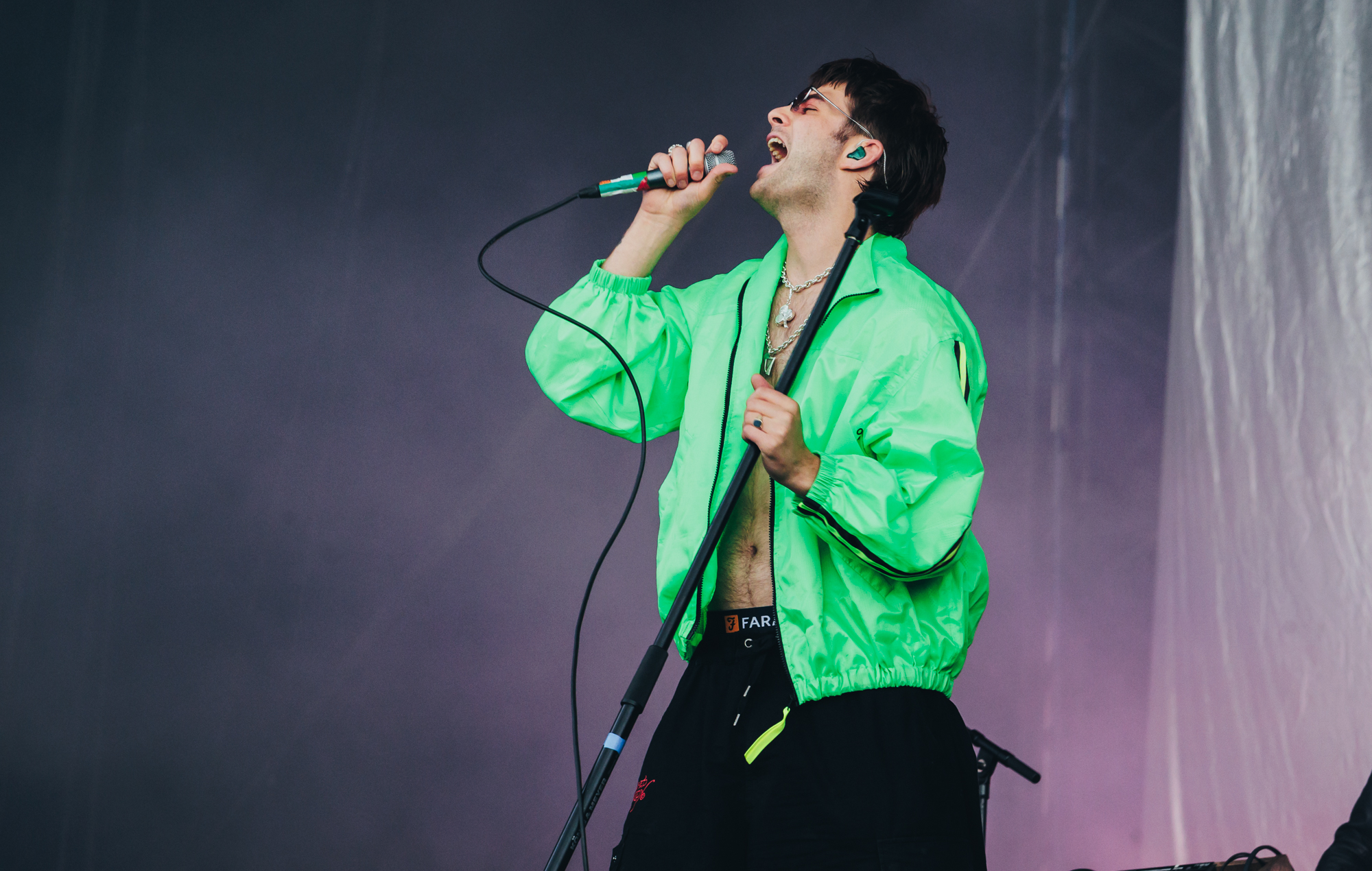 Grian Chatten of Fontaines D.C. live at Reading 2024, photo by Andy Ford