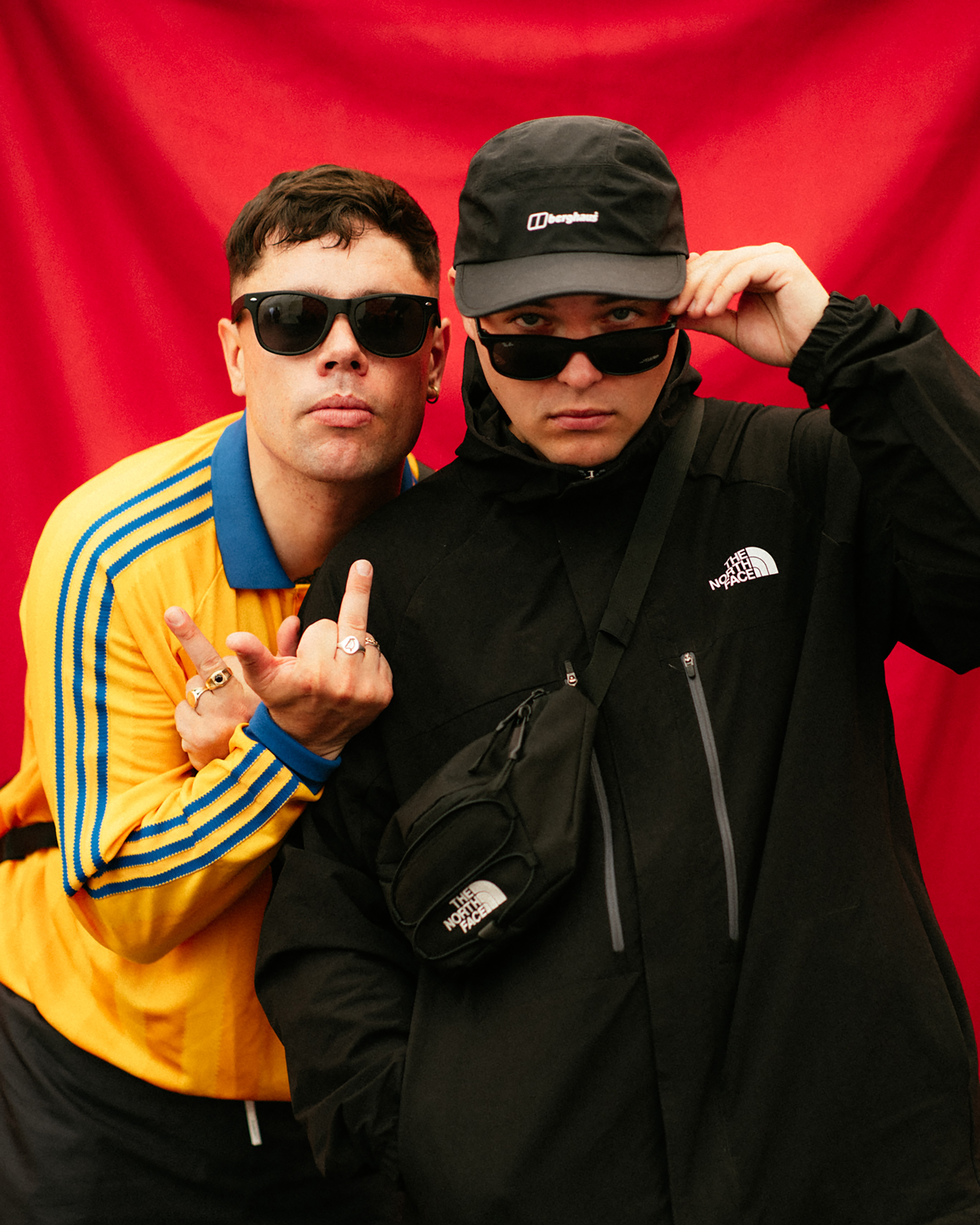 Móglaí Bap and Mo Chara of Kneecap at Reading 2024, photo by Andy Ford