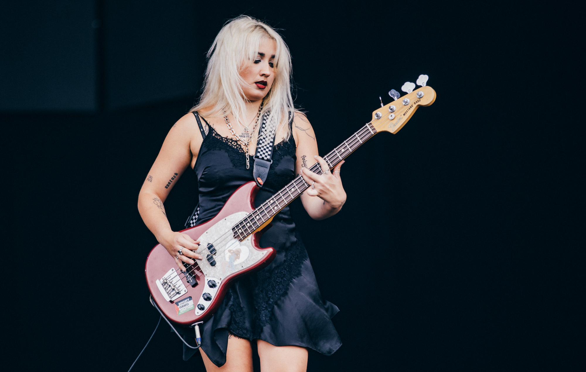Lambrini Girls at Reading 2025. CREDIT: Derek Bremner for NME