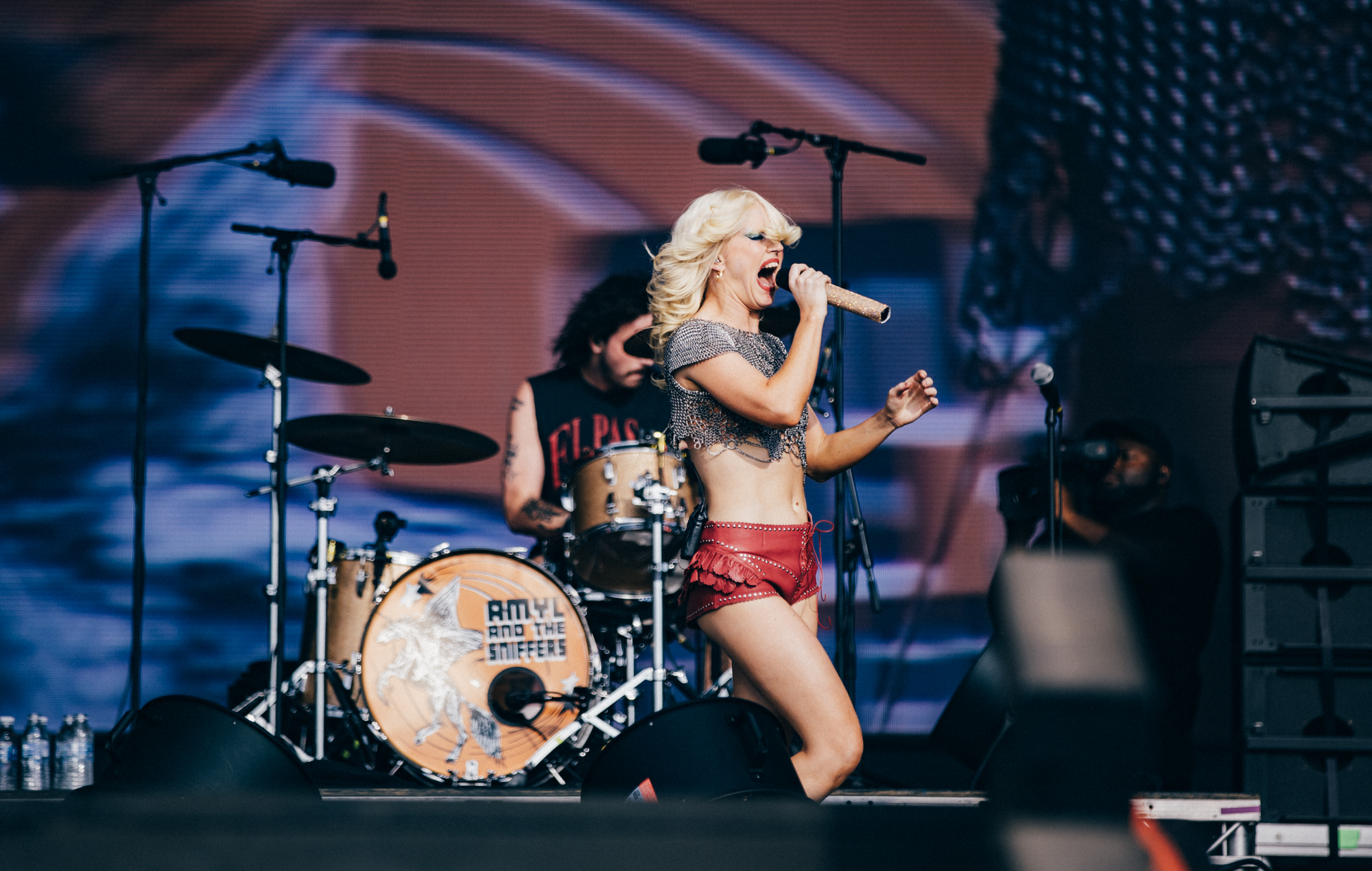 Amyl & The Sniffers live at Reading 2025. Credit: Derek Bremner for NME