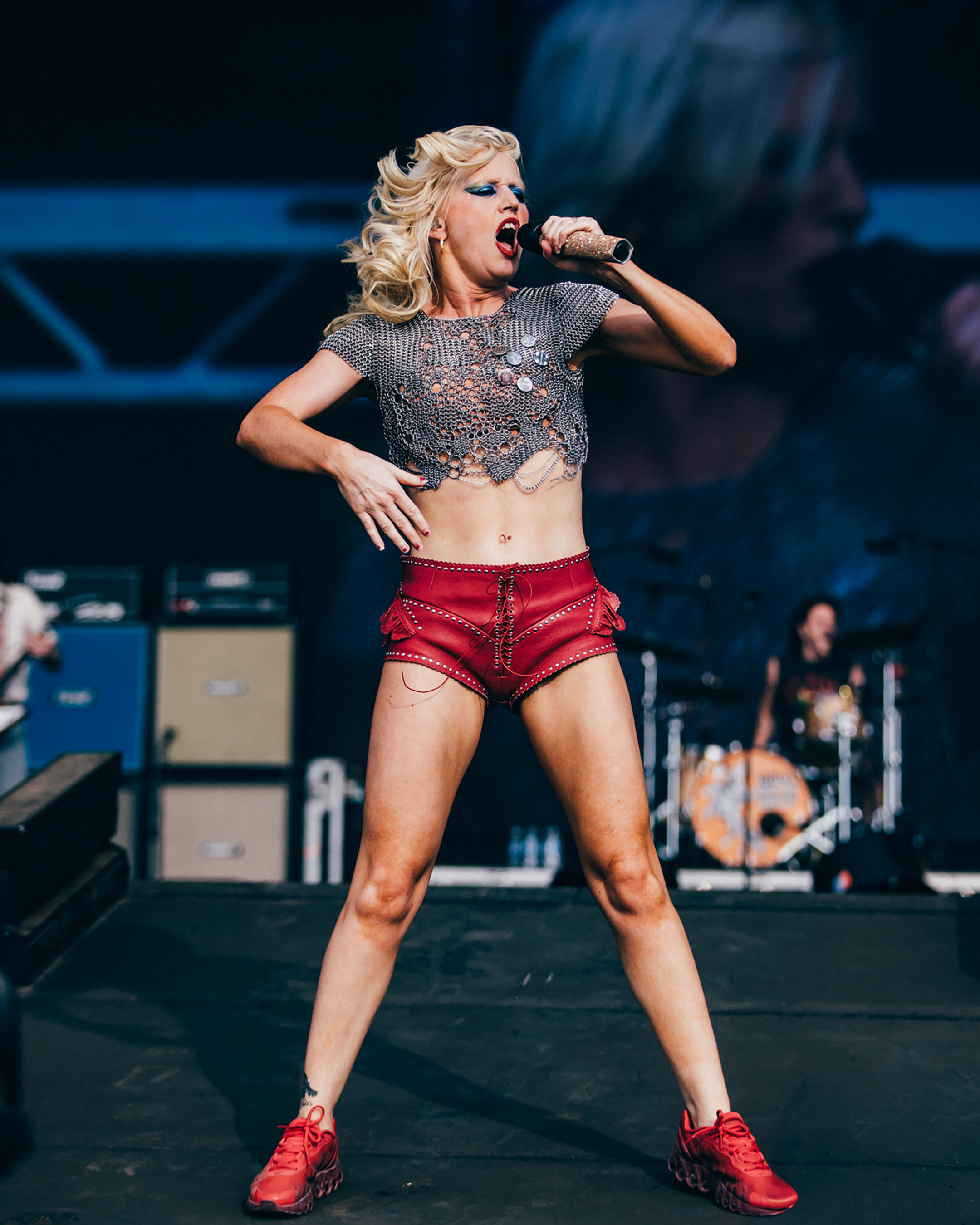 Amyl & The Sniffers live at Reading 2025. Credit: Derek Bremner for NME