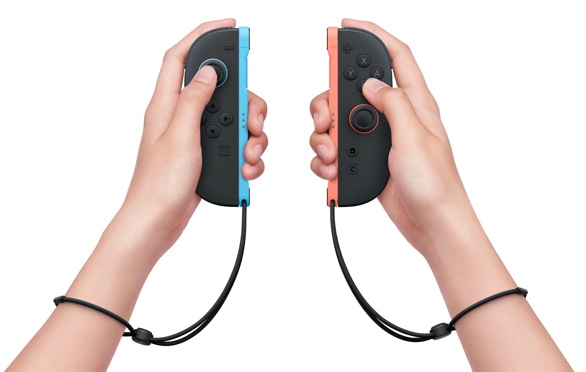 Nintendo Switch 2 Joy Con controllers.