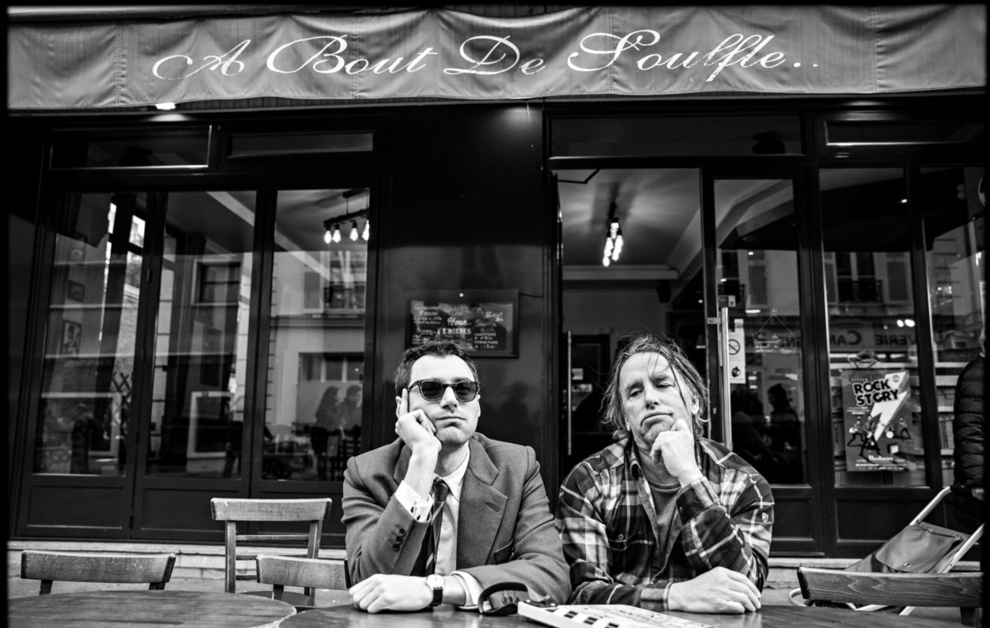 Richard Linklater on the set of 'Nouvelle Vague'