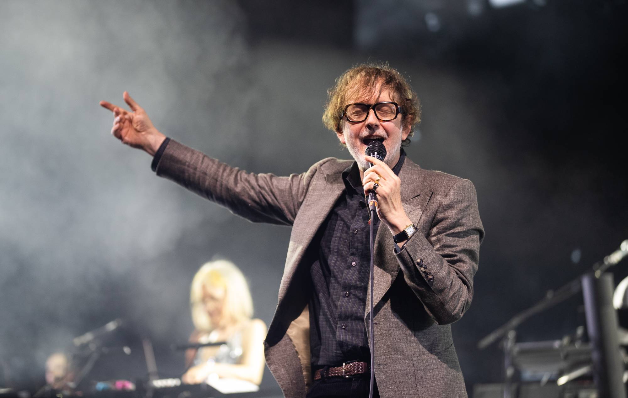 Jarvis Cocker of Pulp at The 3Arena Dublin on June 10, 2025 in Dublin, Ireland. (Photo by Kieran Frost/Redferns)