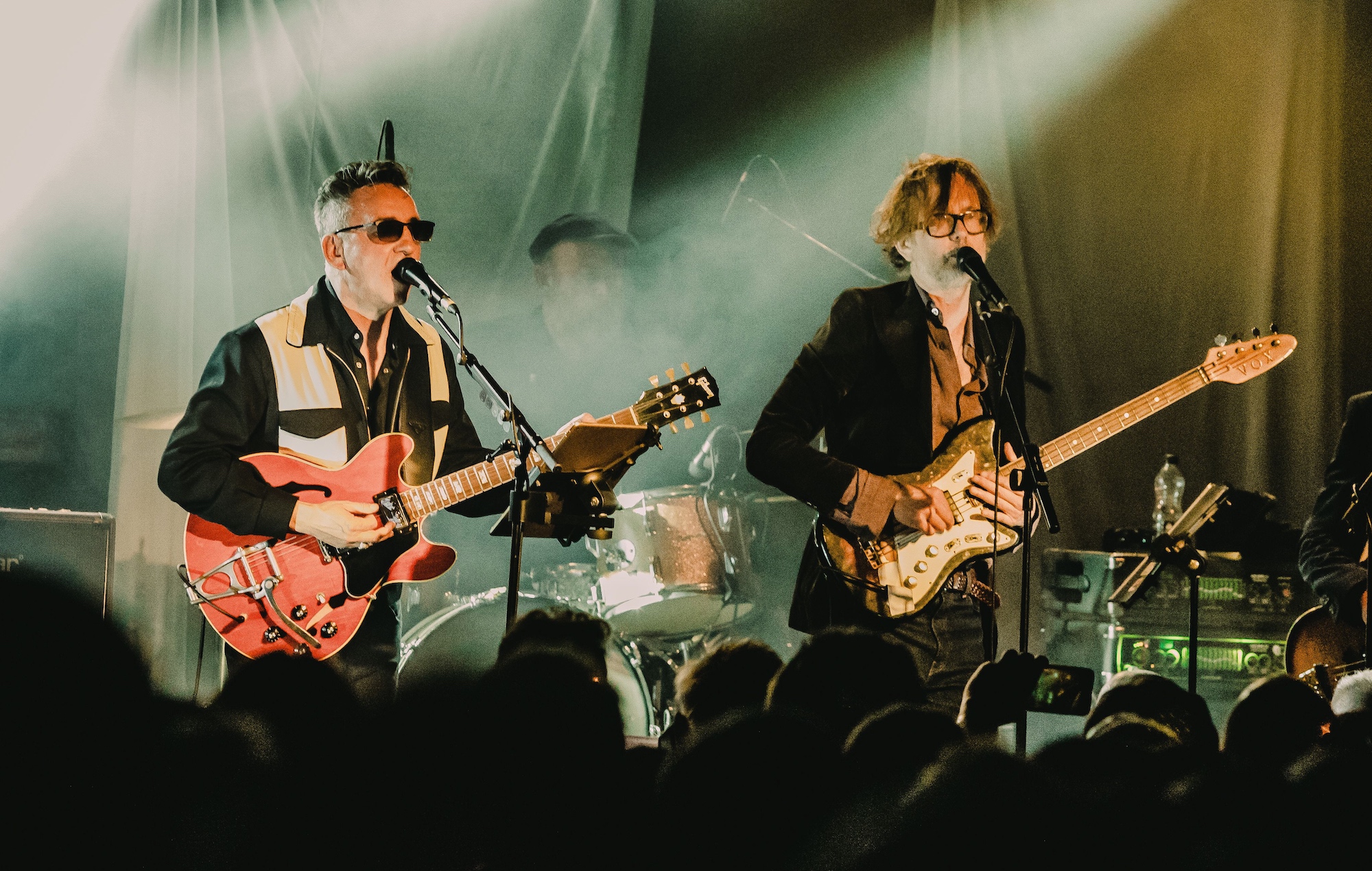 Richard Hawley and Jarvis Cocker performing live onstage at the Leadmill in Sheffield