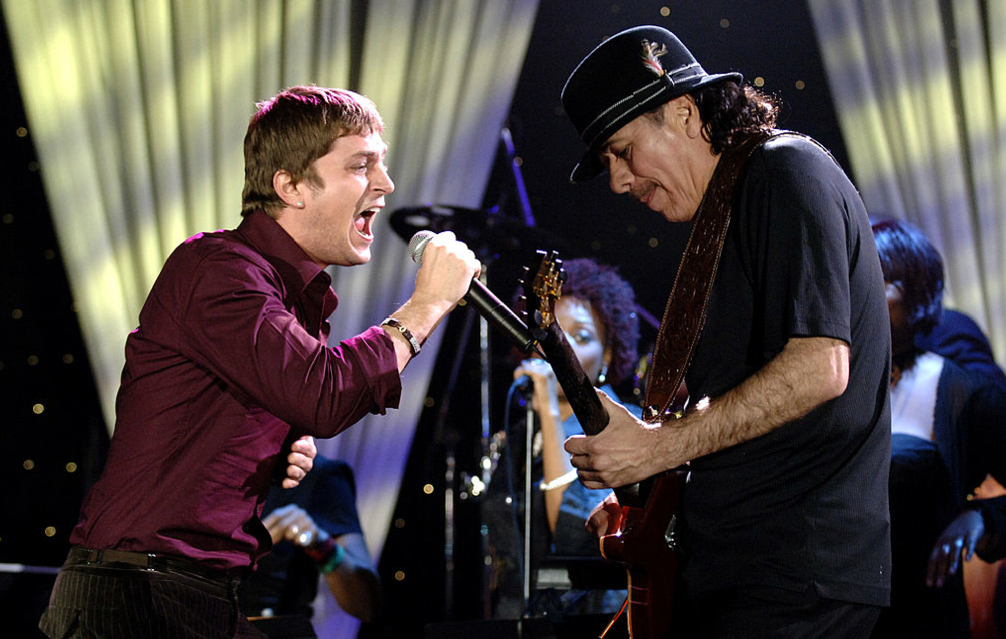Rob Thomas and Carlos Santana