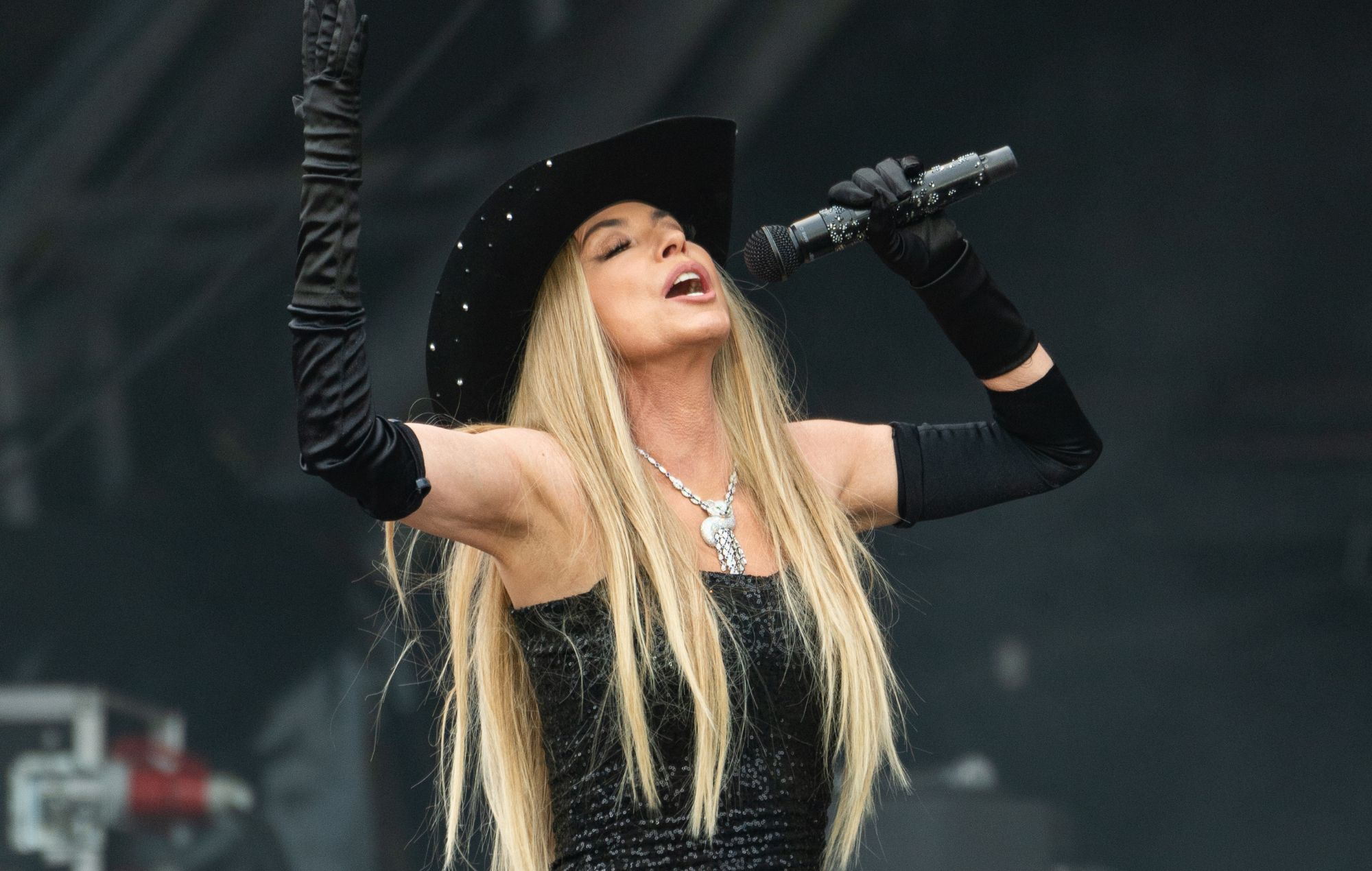 Shania Twain performs during day four of Glastonbury Festival 2024