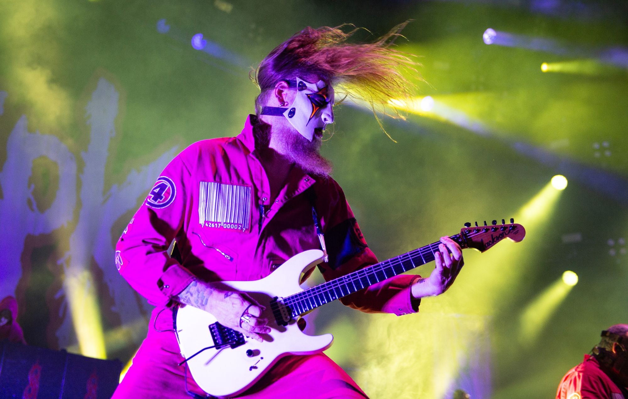 Jim Root of Slipknot performs at The O2 Arena, London, on December 20, 2024. 