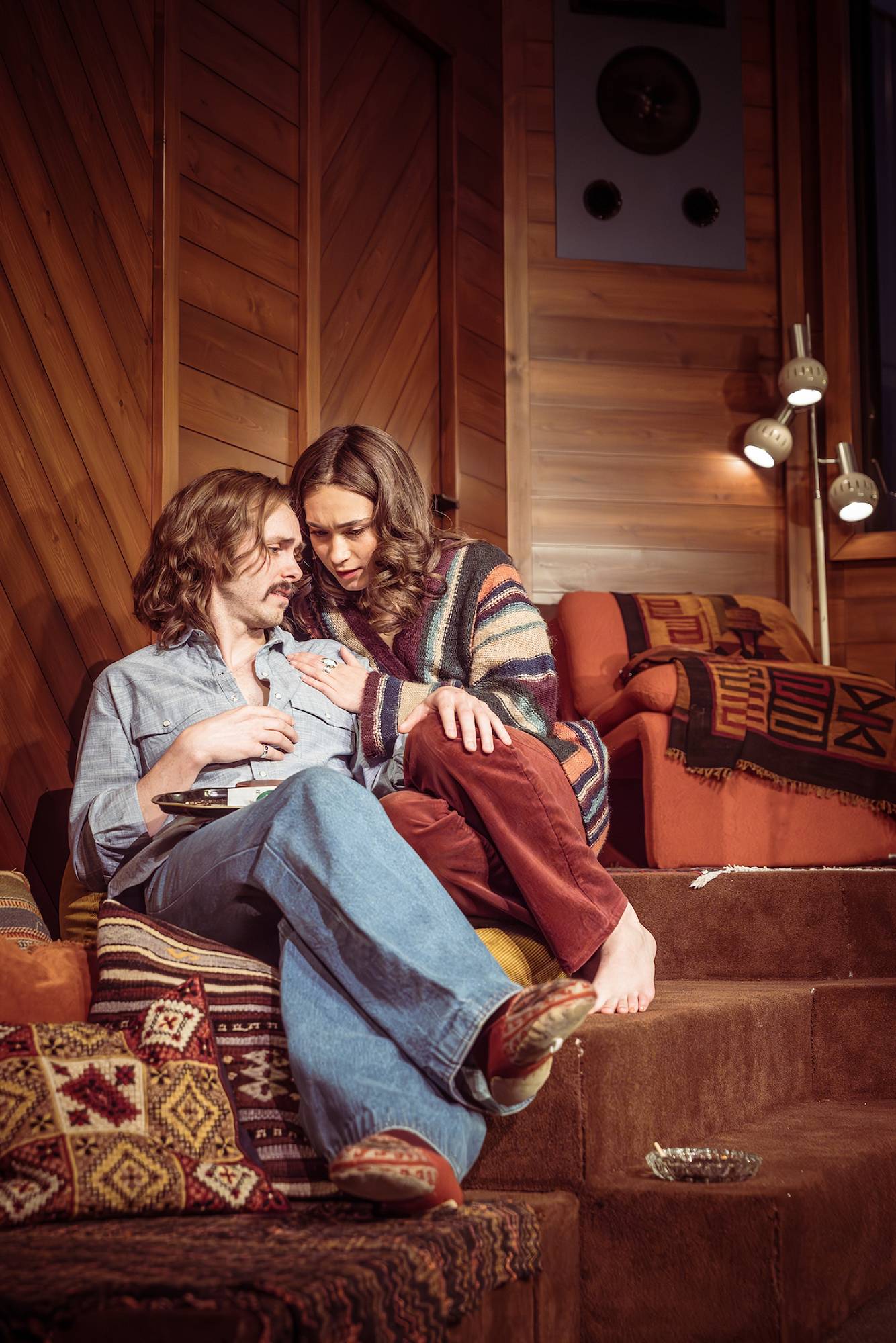 The cast of 'Stereophonic': Jack Riddiford and Lucy Karczewski. Credit: Marc Brenner - 07265