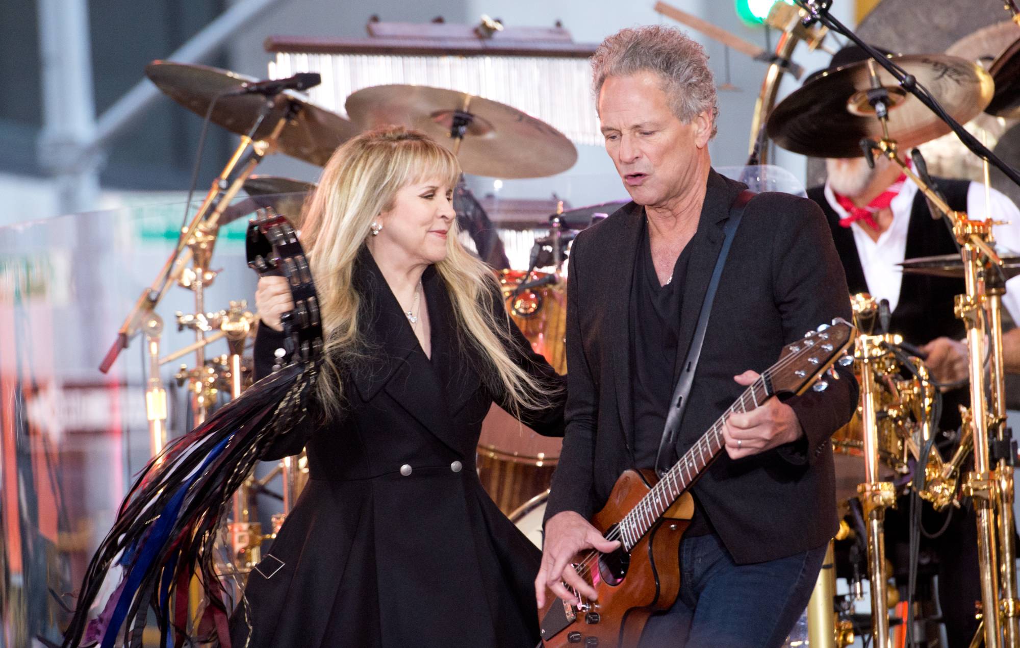Stevie Nicks and Lindsey Buckingham of Fleetwood Mac perform on NBC's "Today" at the NBC's TODAY Show on October 9, 2014 in New York, New York. (Photo by Noam Galai/Getty Images)